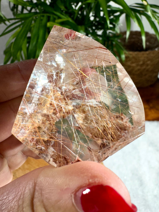 Extra Quality Golden & Red  Rutile Lens | 100g