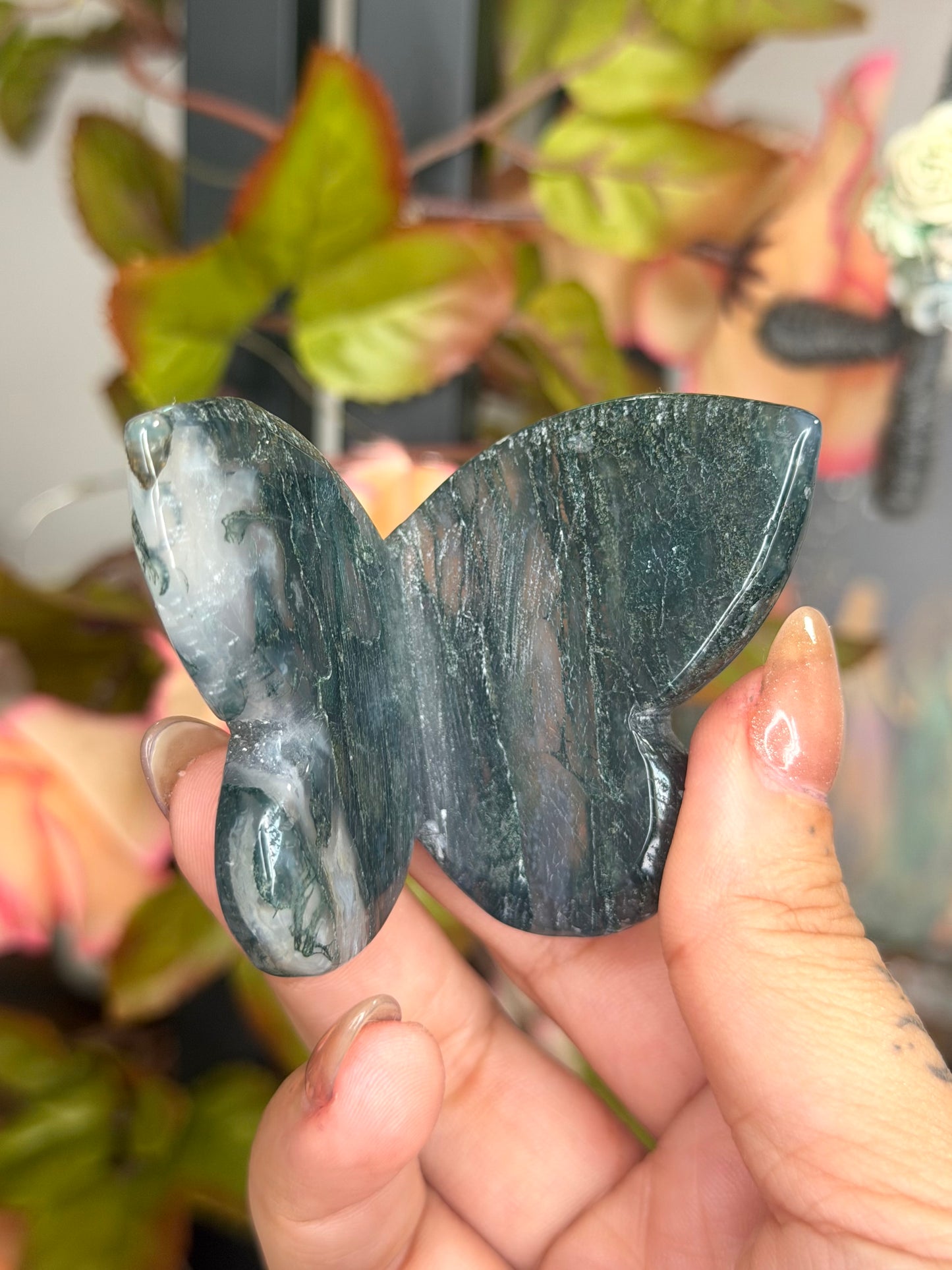 Moss Agate Butterfly | 60g