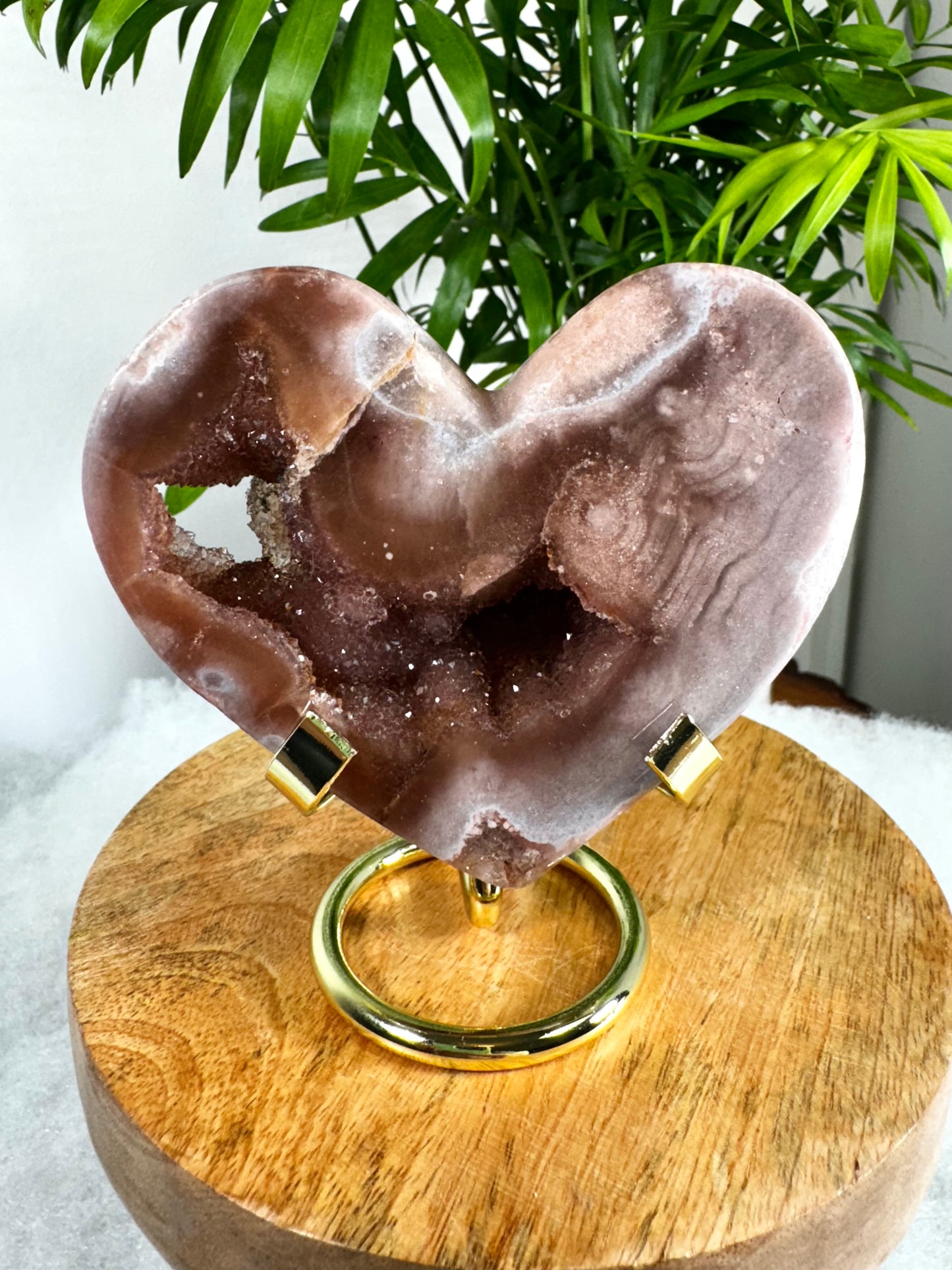 Pink Amethyst Heart (with stand) | 235g