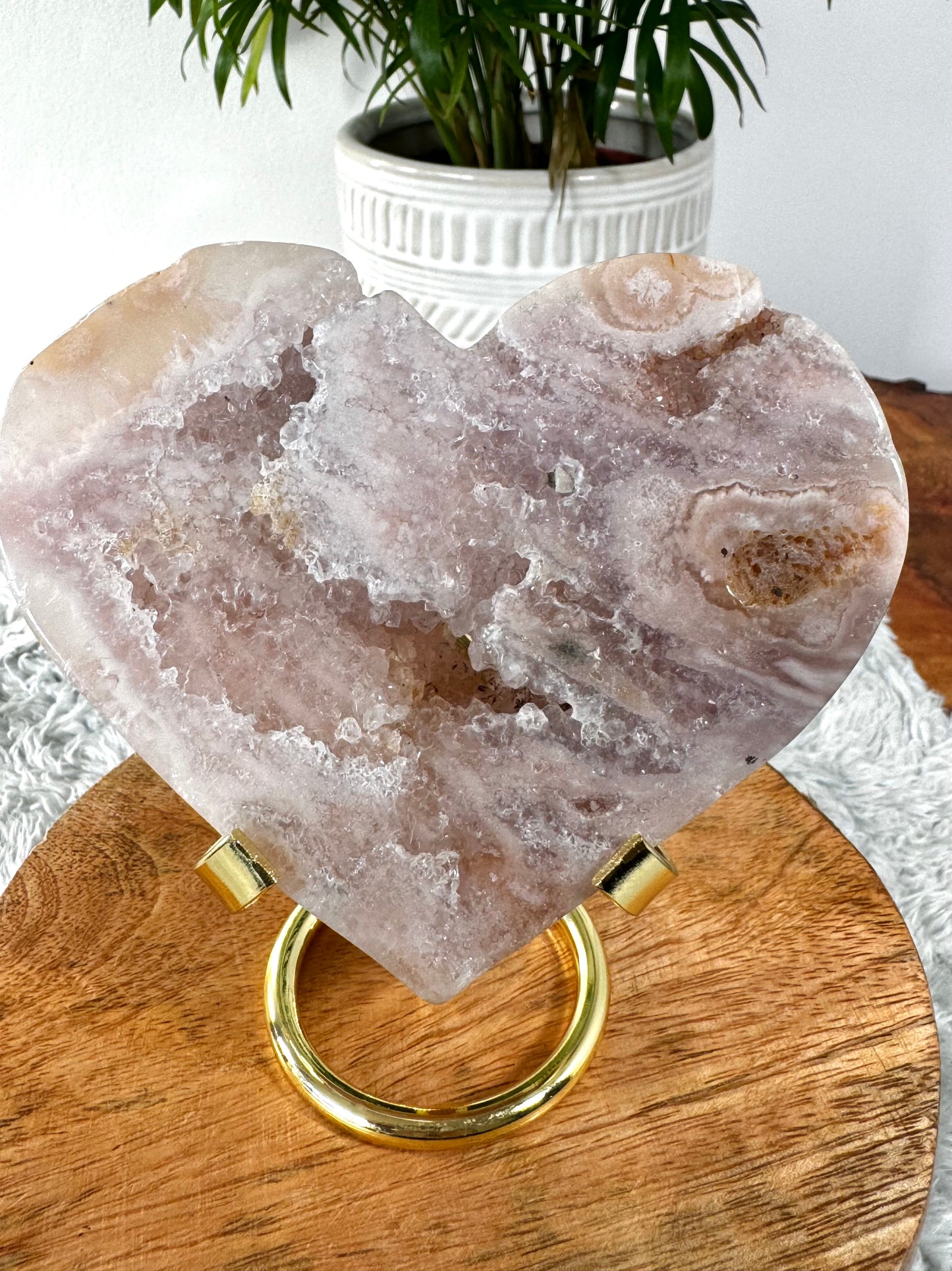 Pink Amethyst Heart (with stand) | 345g