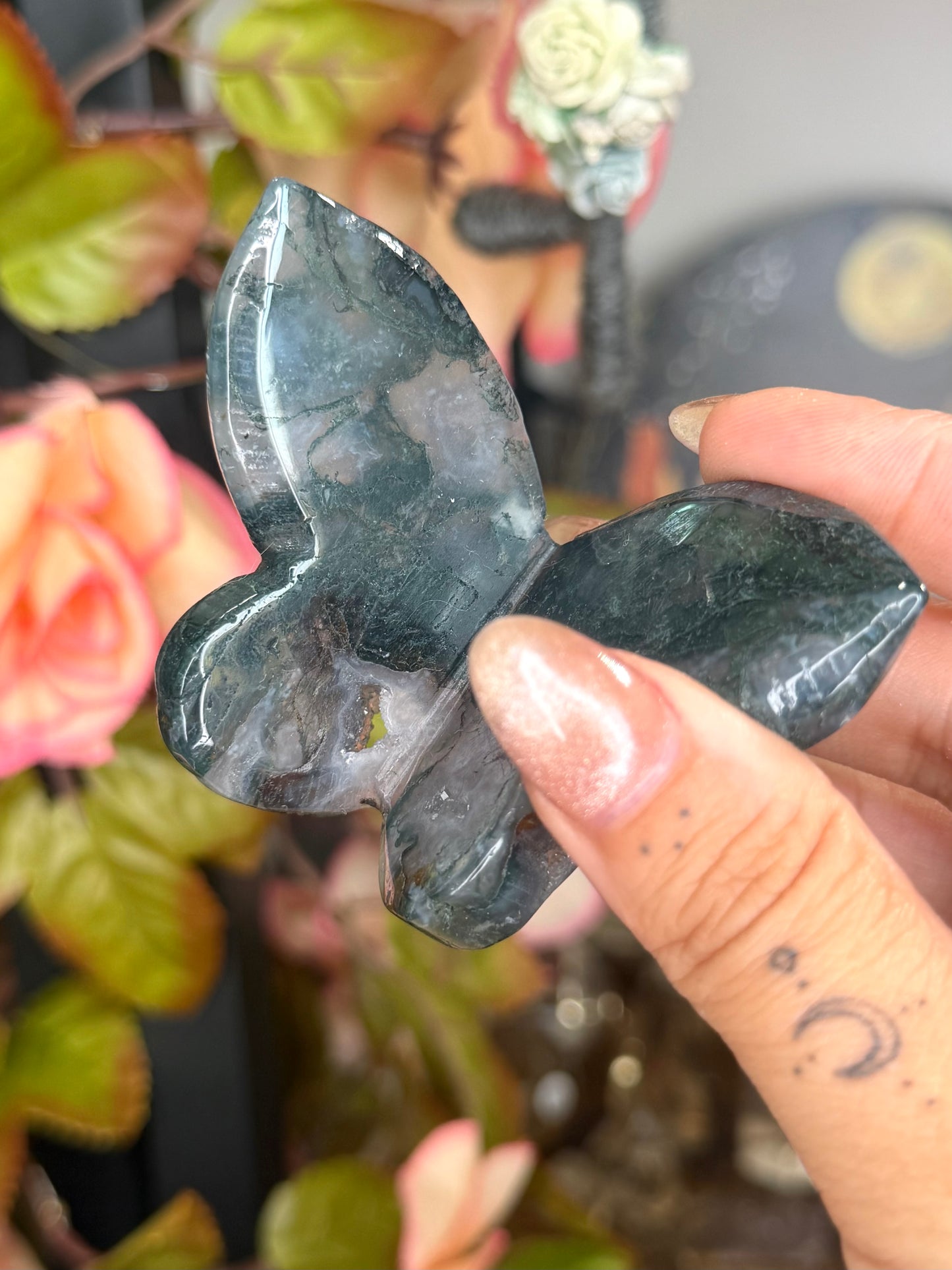 Moss Agate Butterfly | 59g