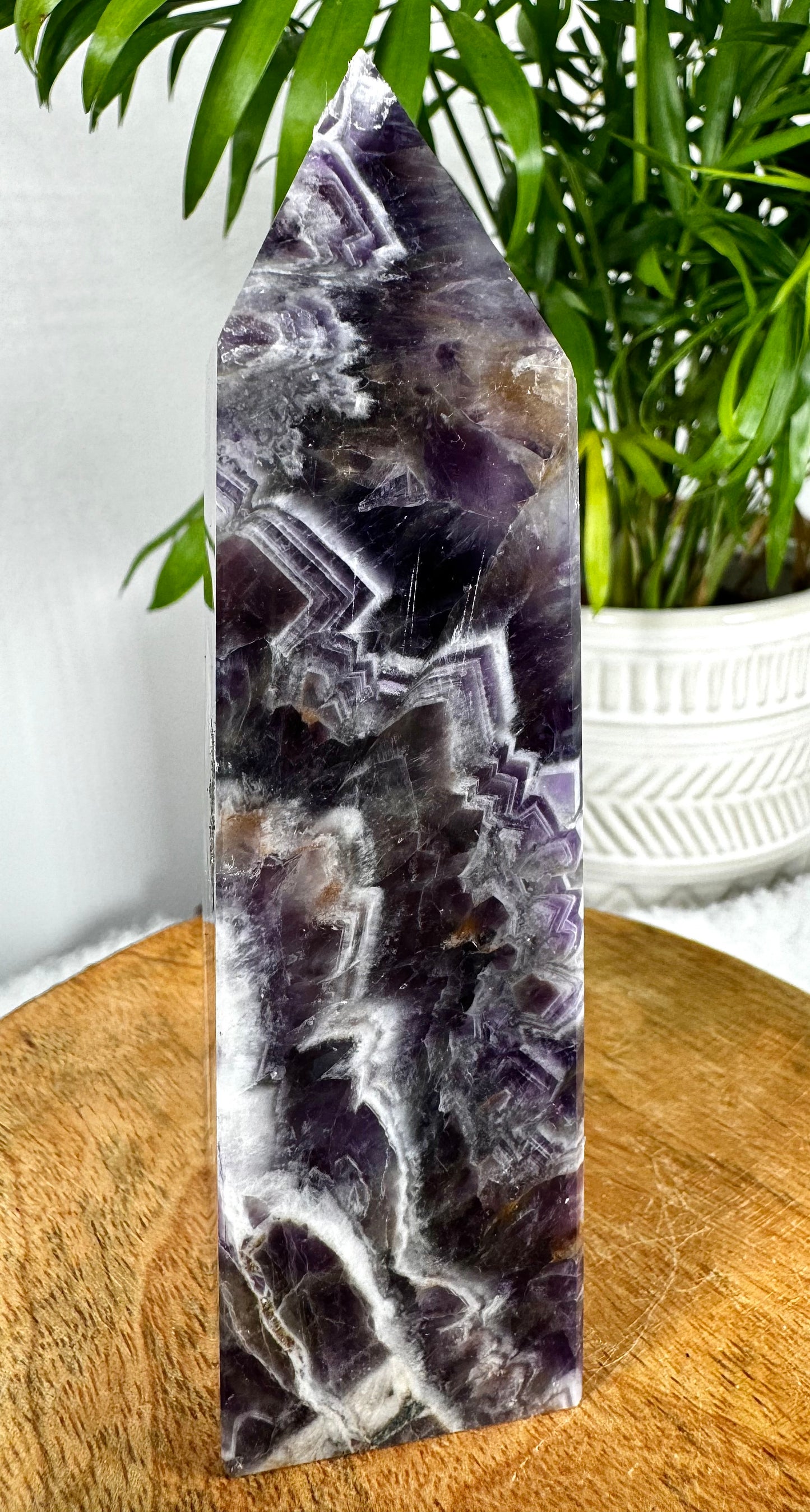 Chevron Amethyst Tower | 340g