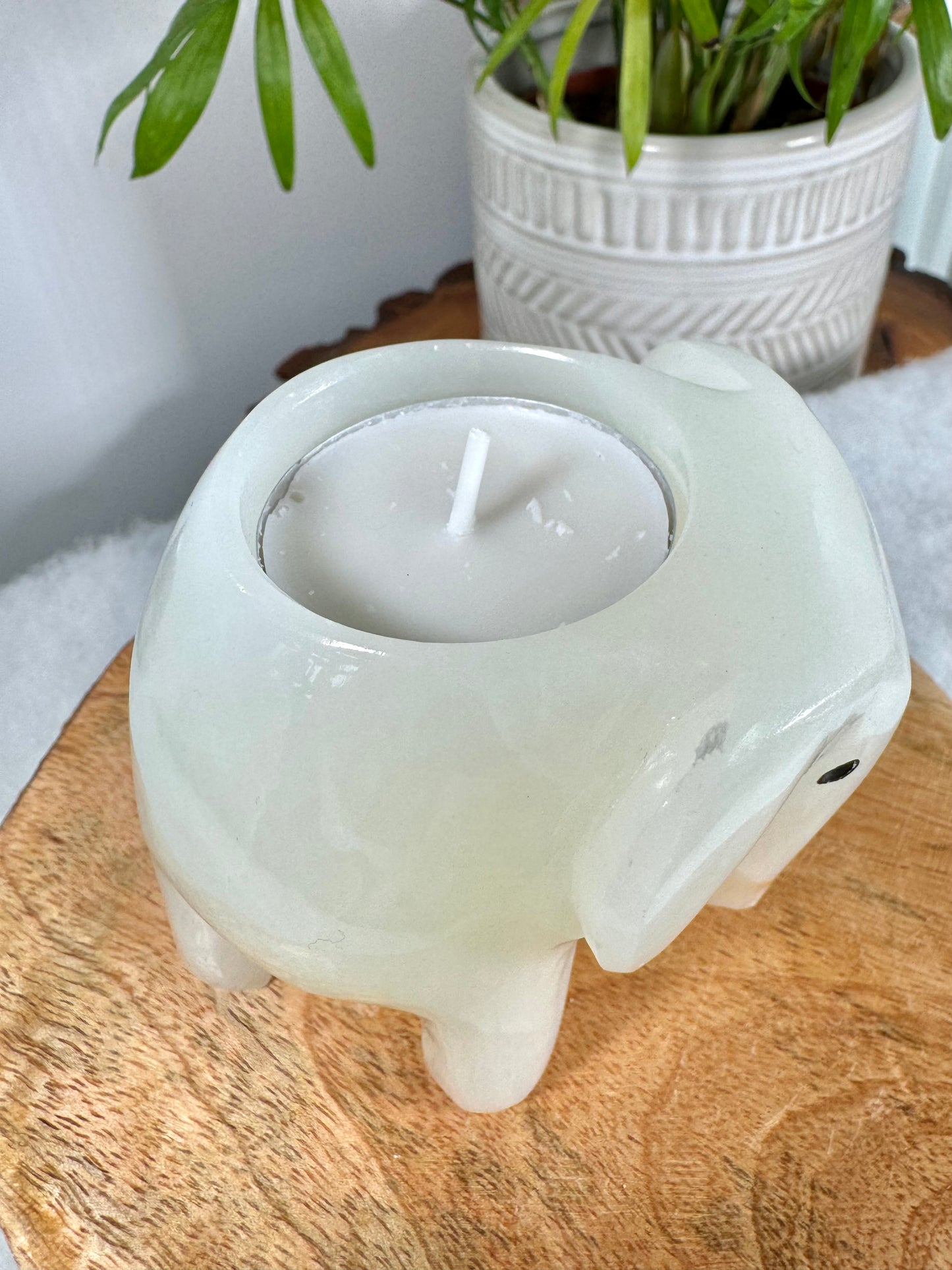 Onyx Elephant Candle Holder | 445g