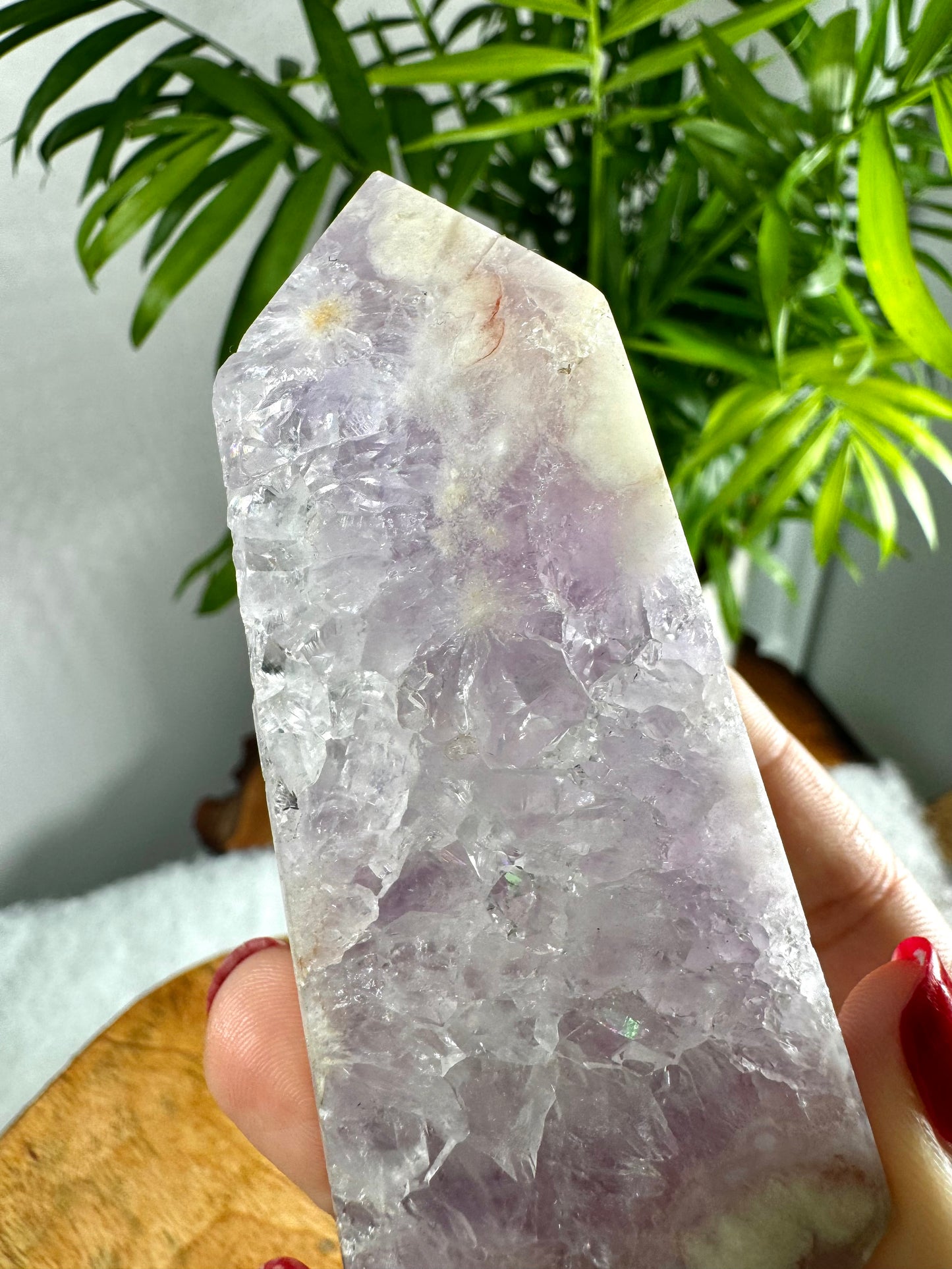 Amethyst with Flower Agate Tower | 200g