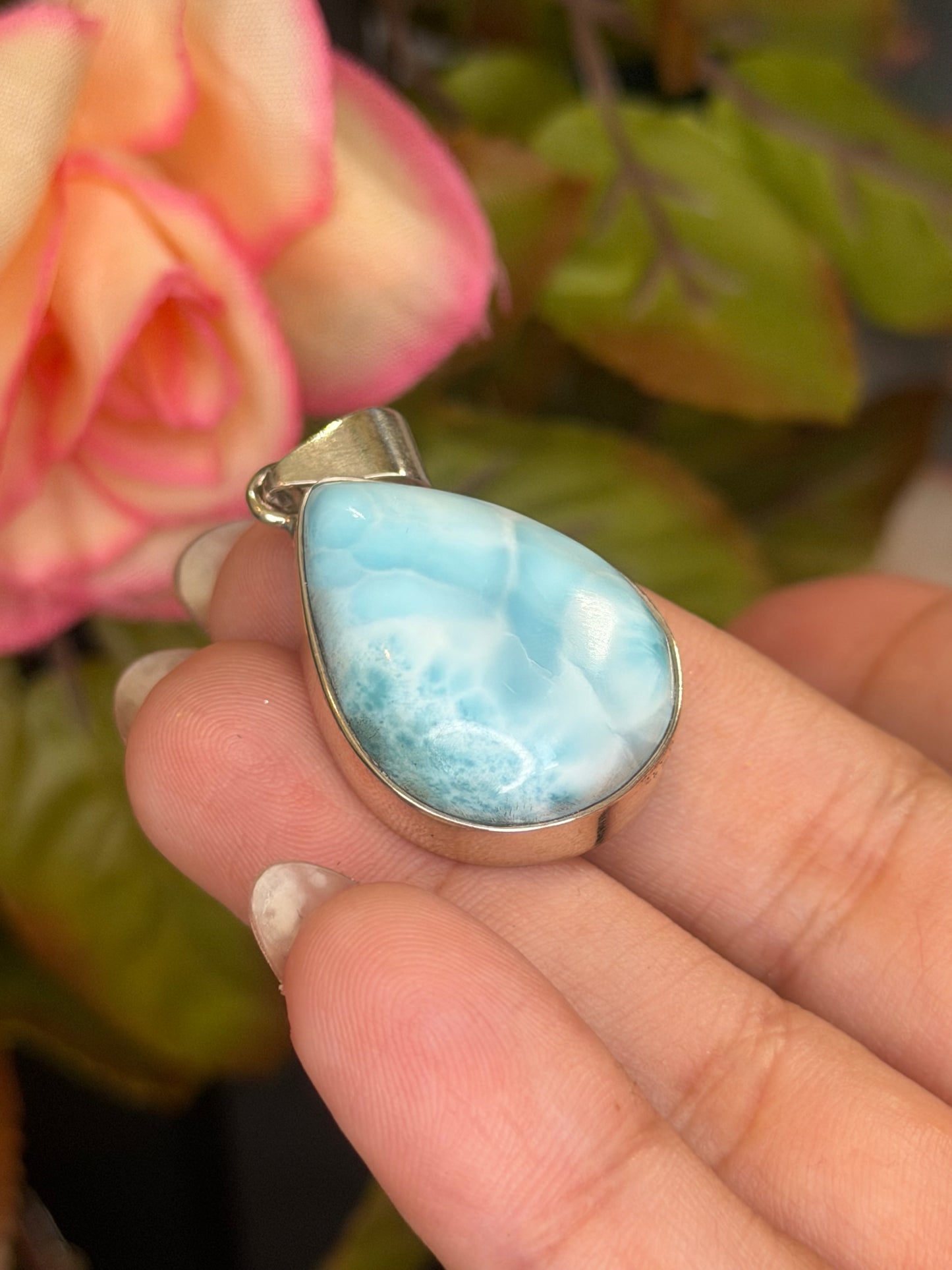 Silver 925 Larimar Pendant