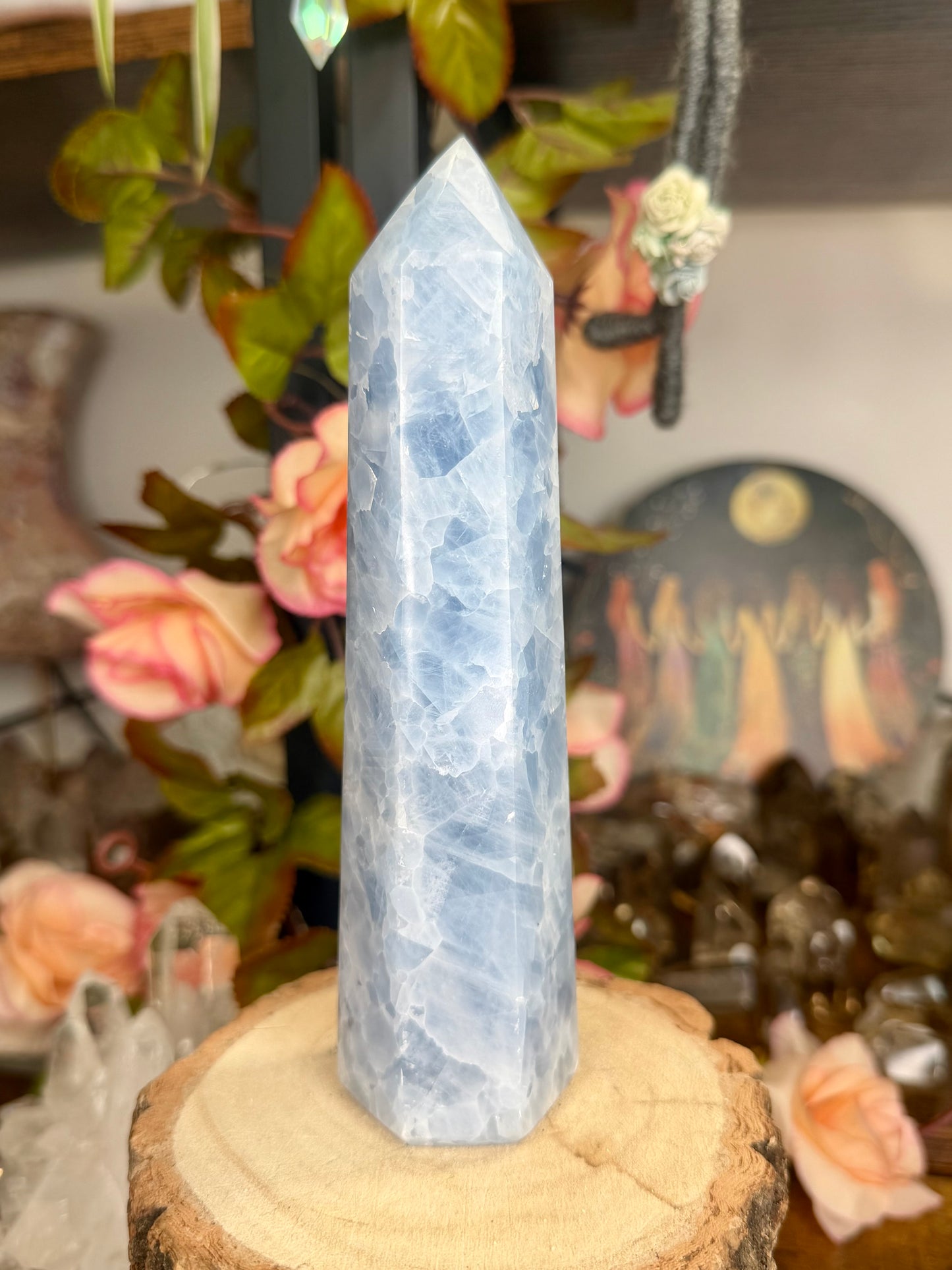 Blue Calcite Tower | 396g