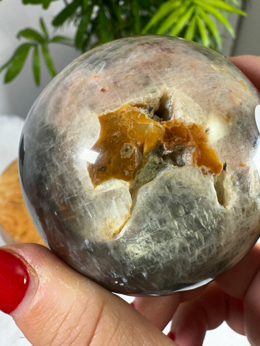 Black Moonstone Sphere | 335g