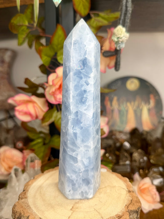 Blue Calcite Tower | 396g