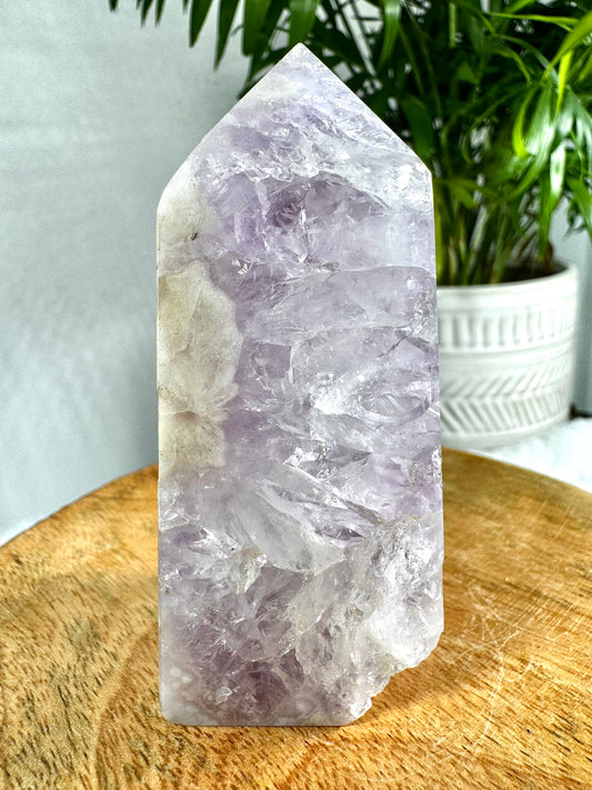 Amethyst with Flower Agate Tower | 200g