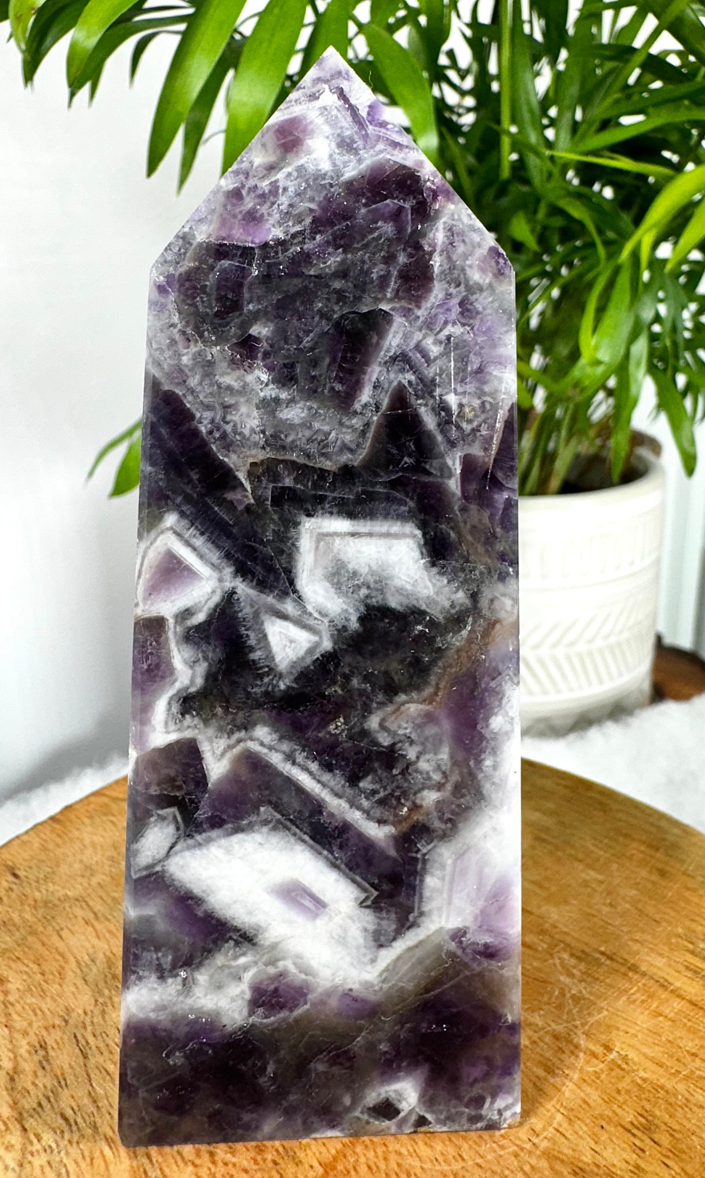 Chevron Amethyst Tower | 340g