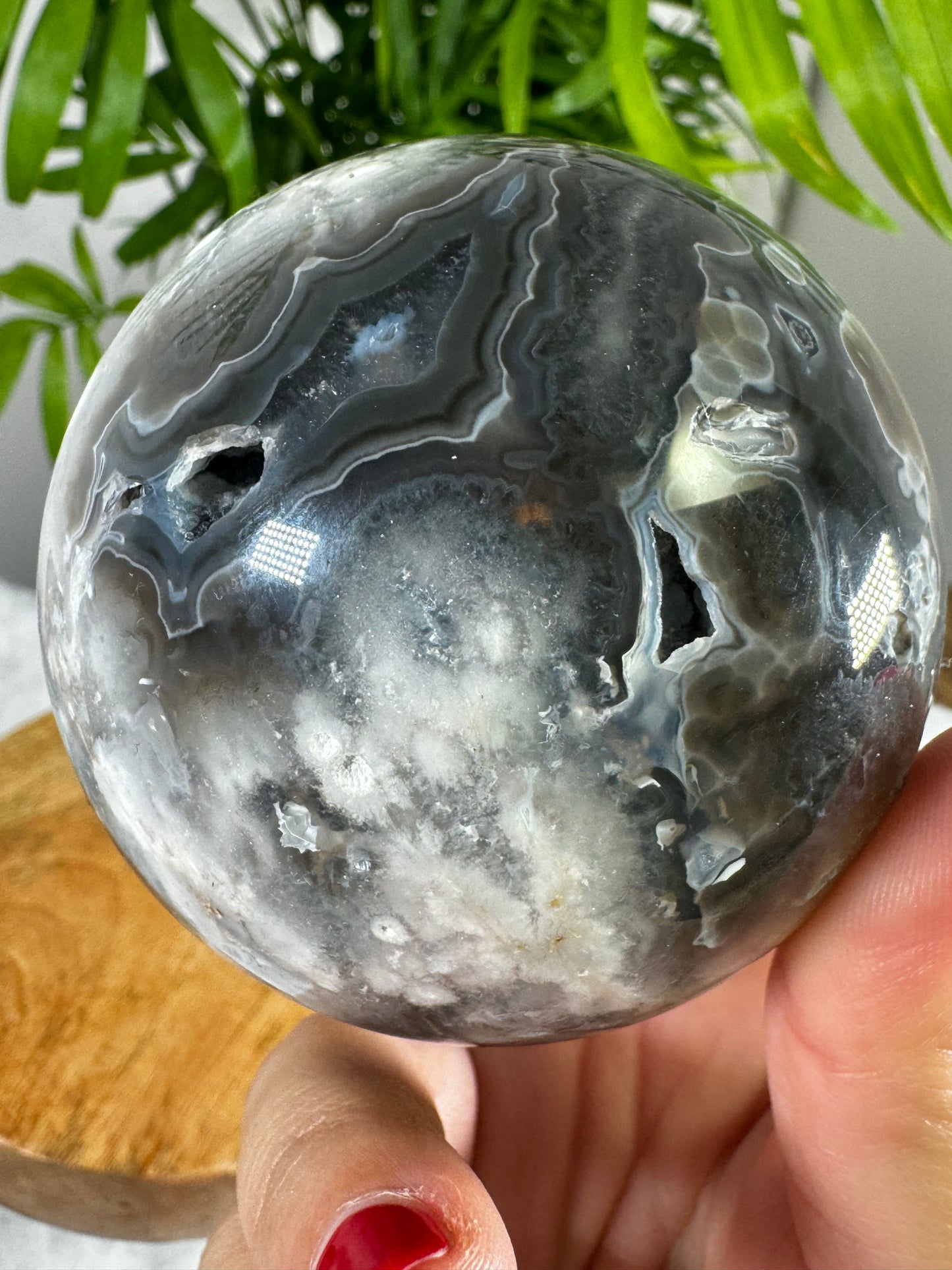 Black Agate Sphere | 440g