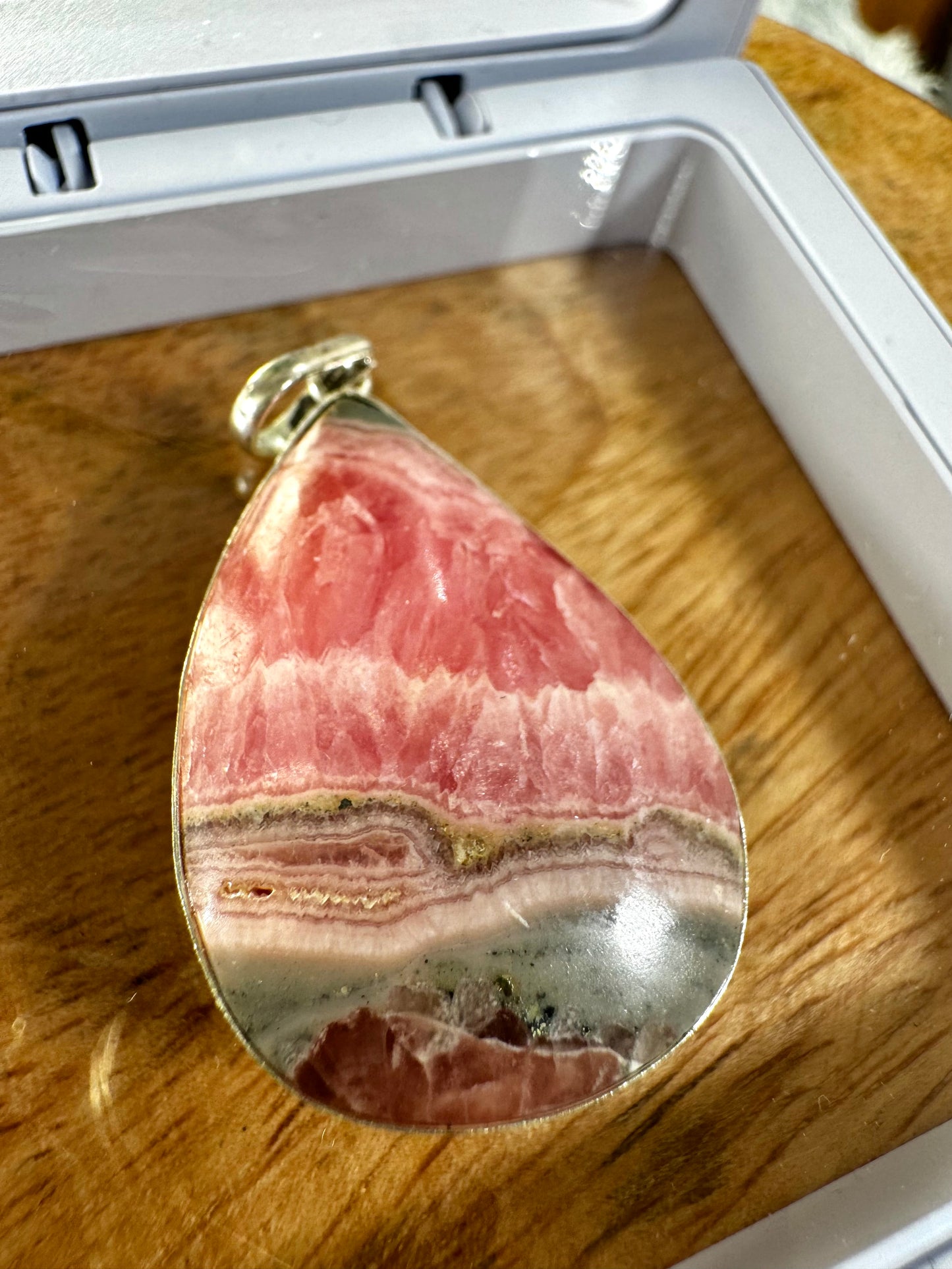 925 Silver Rhodochrosite Pendant | 10g