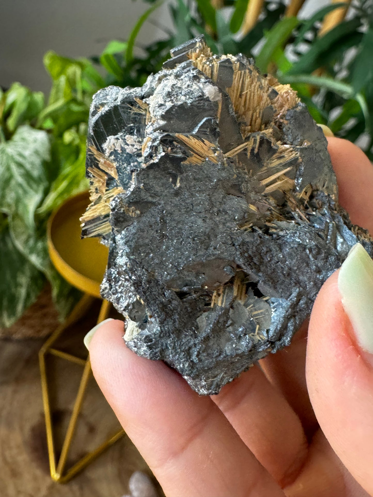 Unique Hematite  with Rutile & Albite