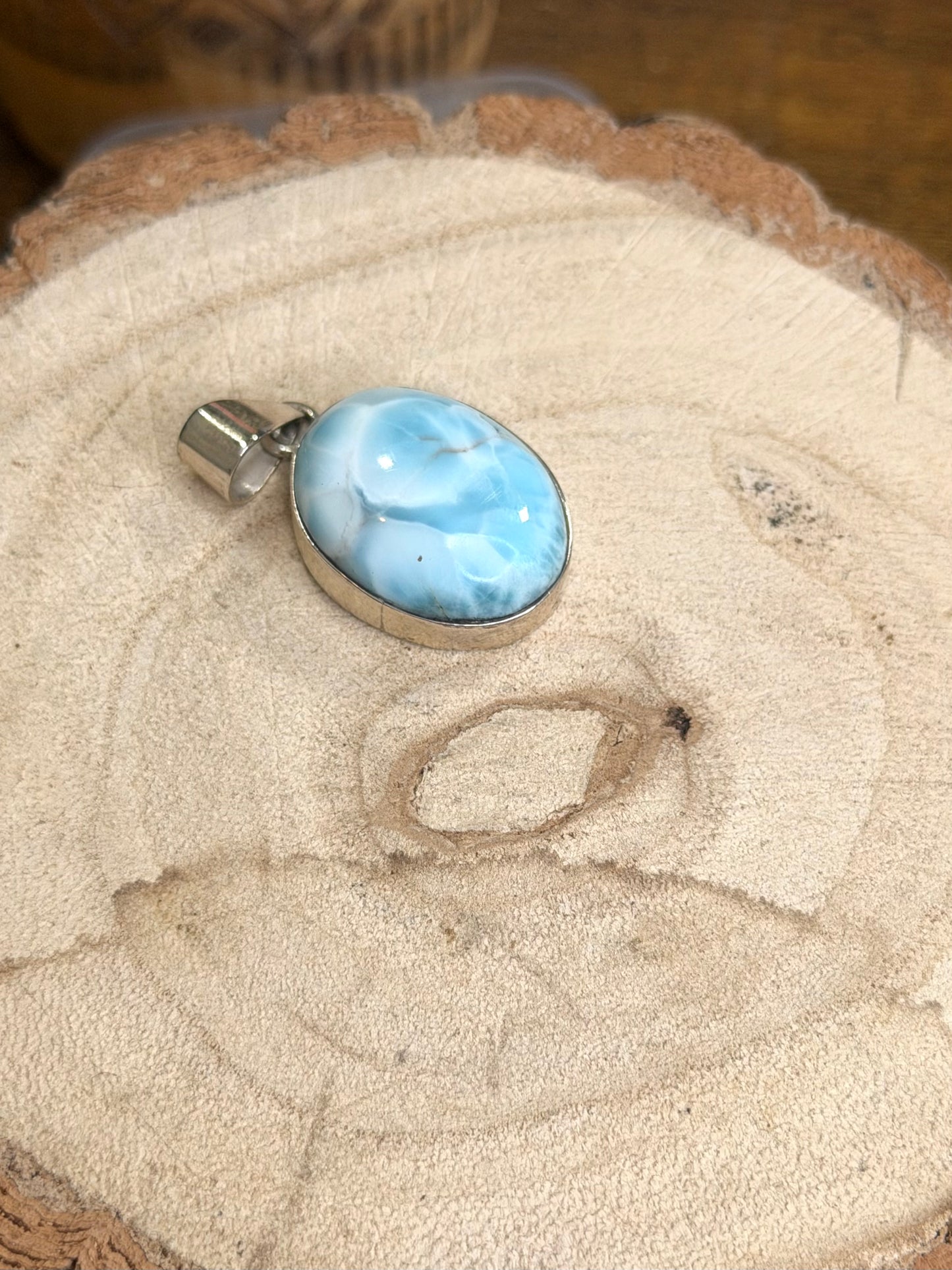Silver 925 Larimar Pendant | 10g