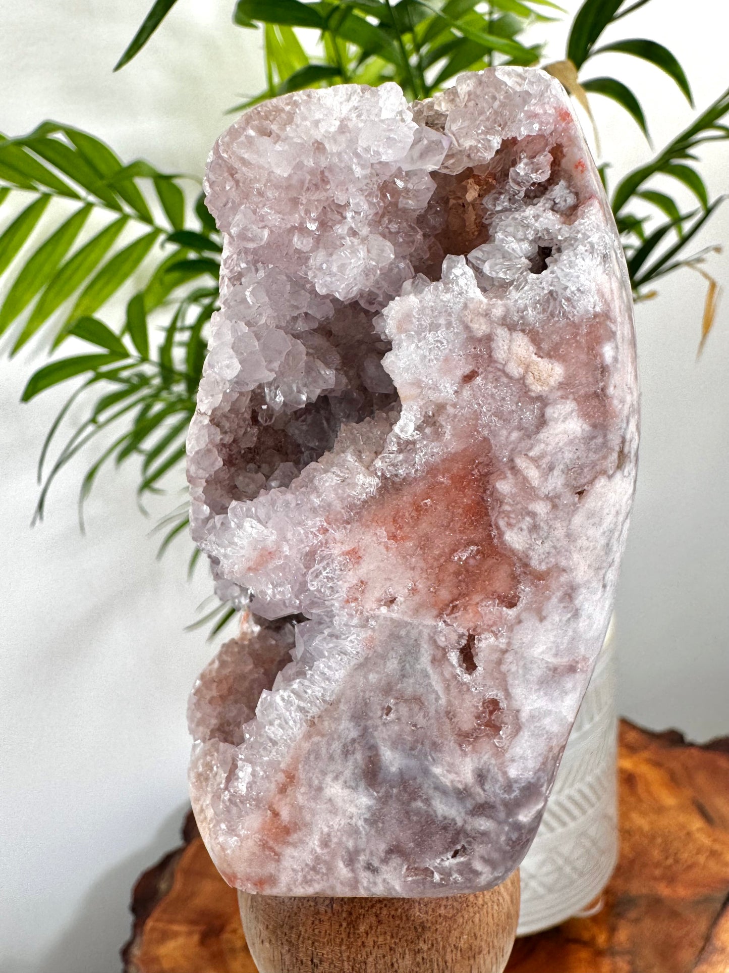 Pink Amethyst Free Form (half natural, half polished) | 345g