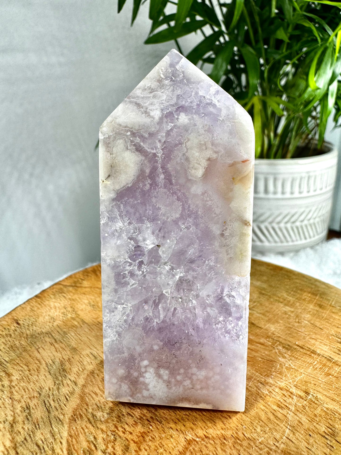 Amethyst with Flower Agate Tower | 200g