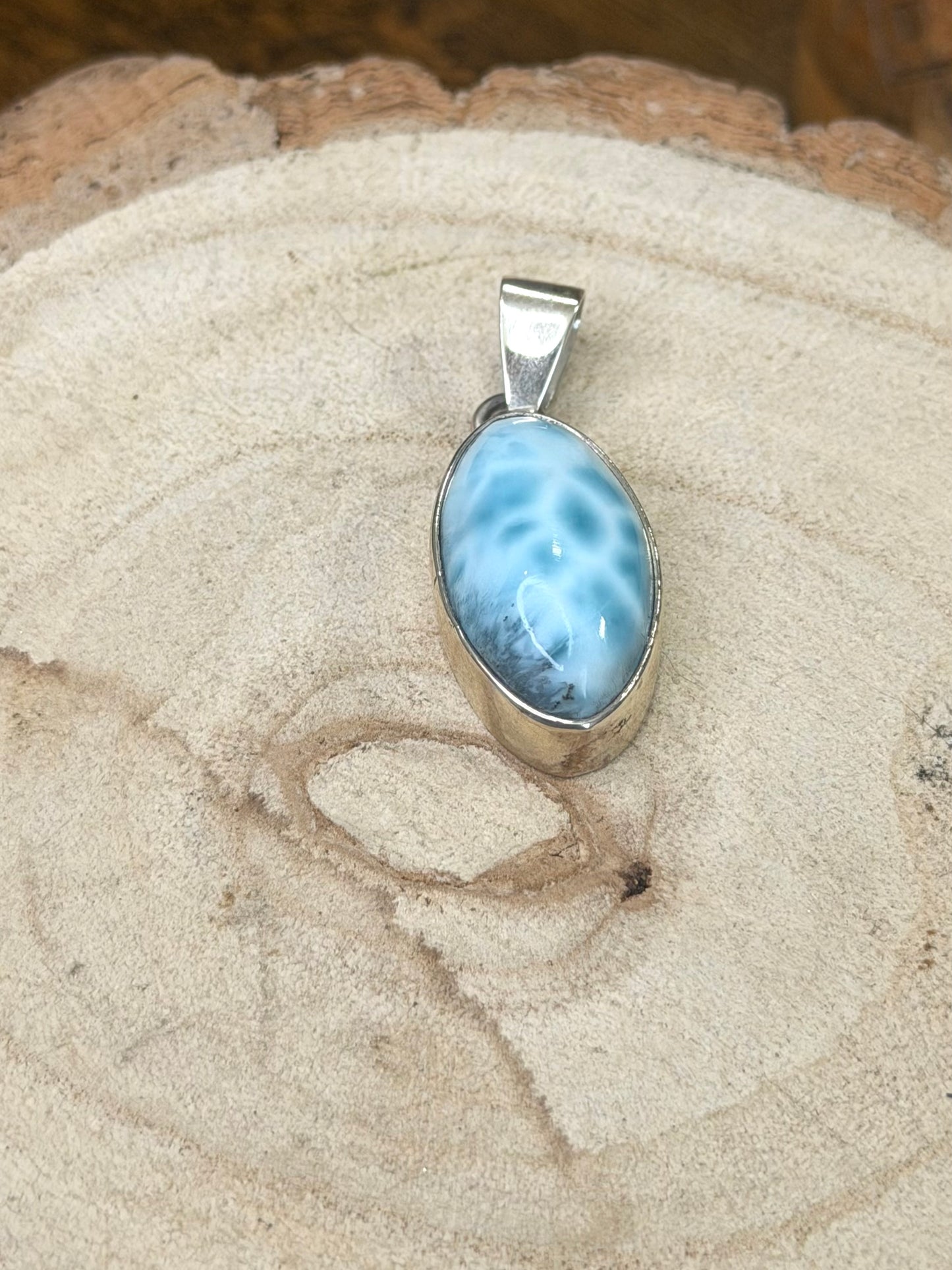 Silver 925 Larimar Pendant | 8g