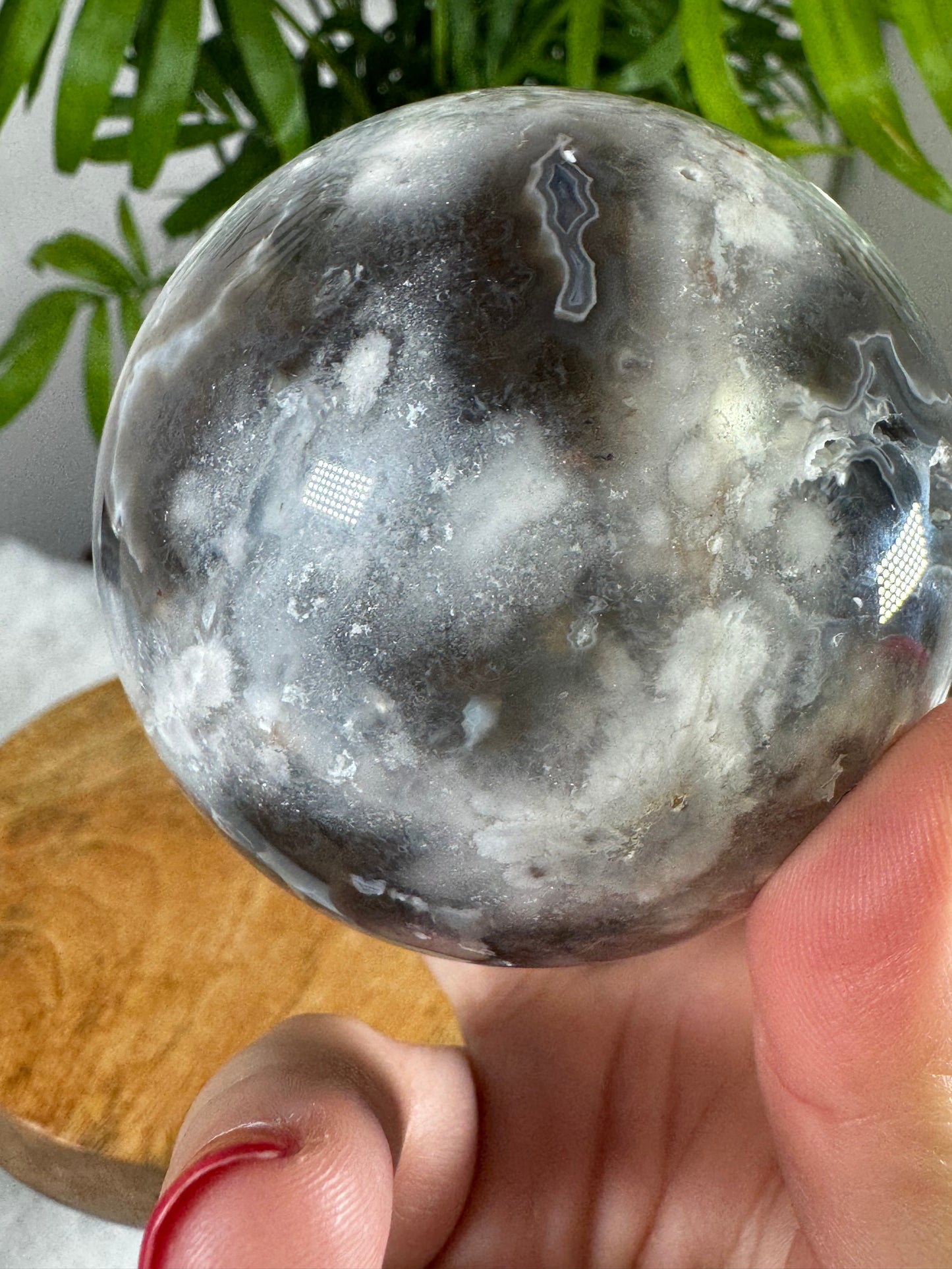 Black Agate Sphere | 440g