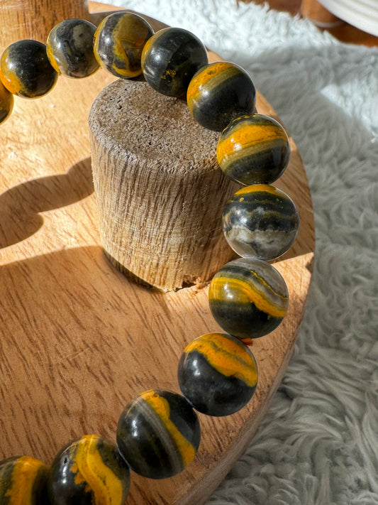 Bumblebee Jasper Bracelet |9.2 mm