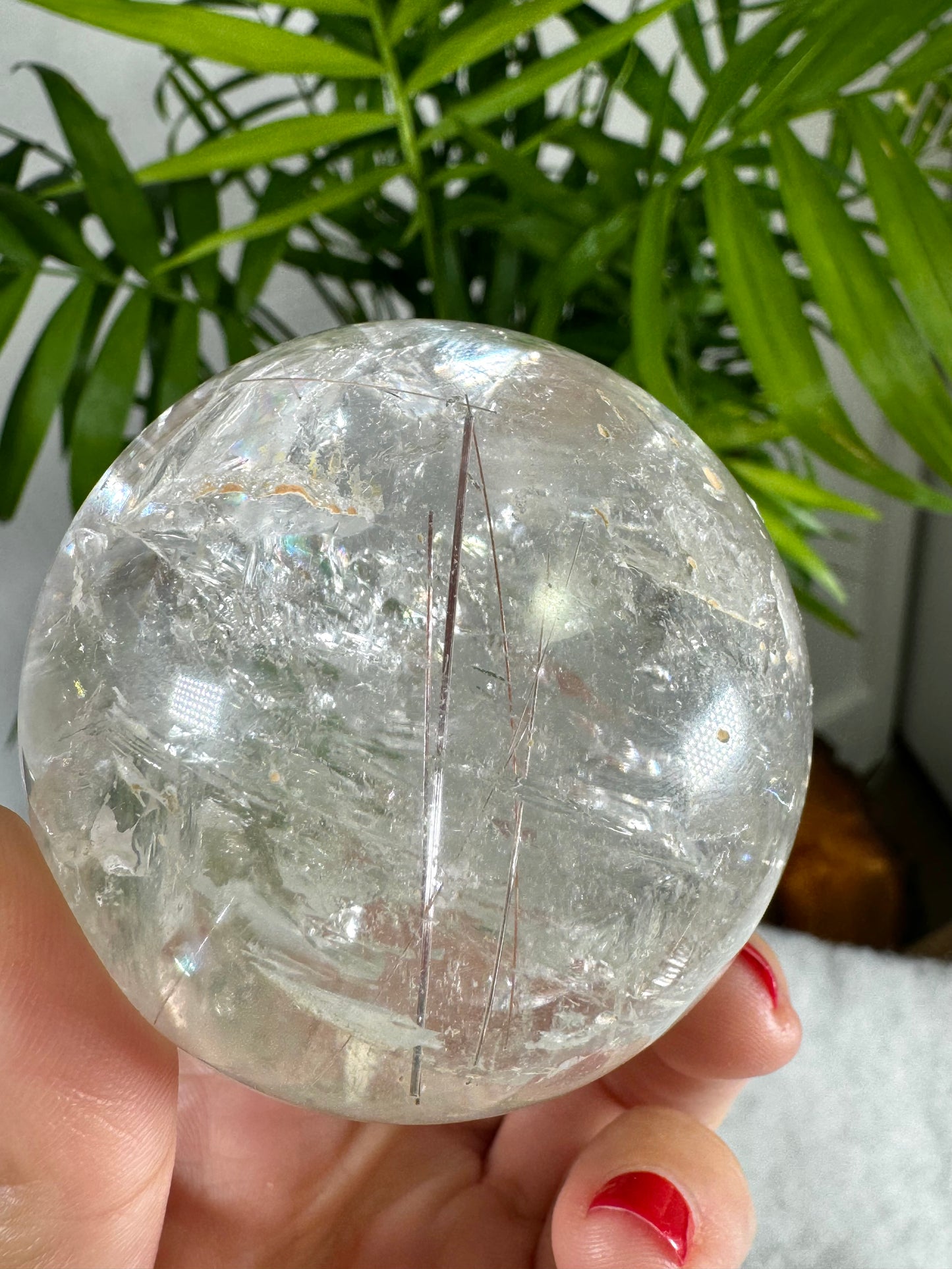 Rutile on Quartz Sphere | 245g