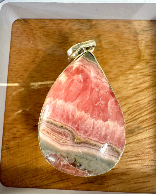 925 Silver Rhodochrosite Pendant | 10g