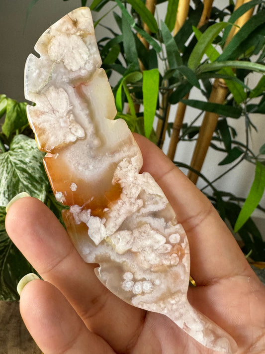 Flower Agate Feather | F2