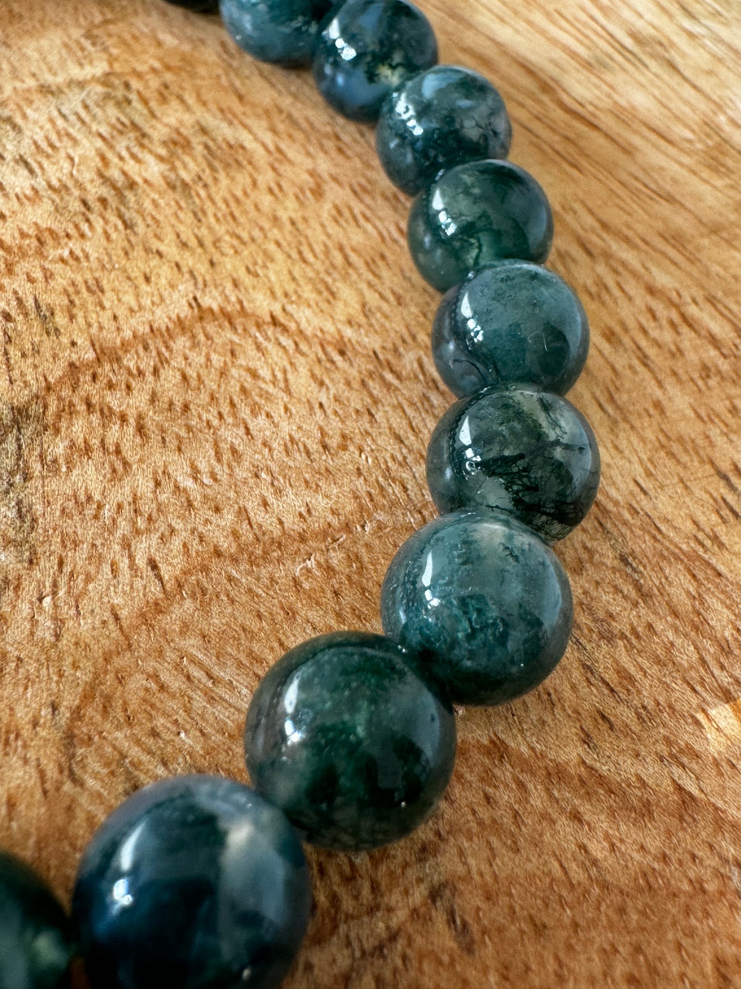 Moss Agate Bracelet |8.4 mm