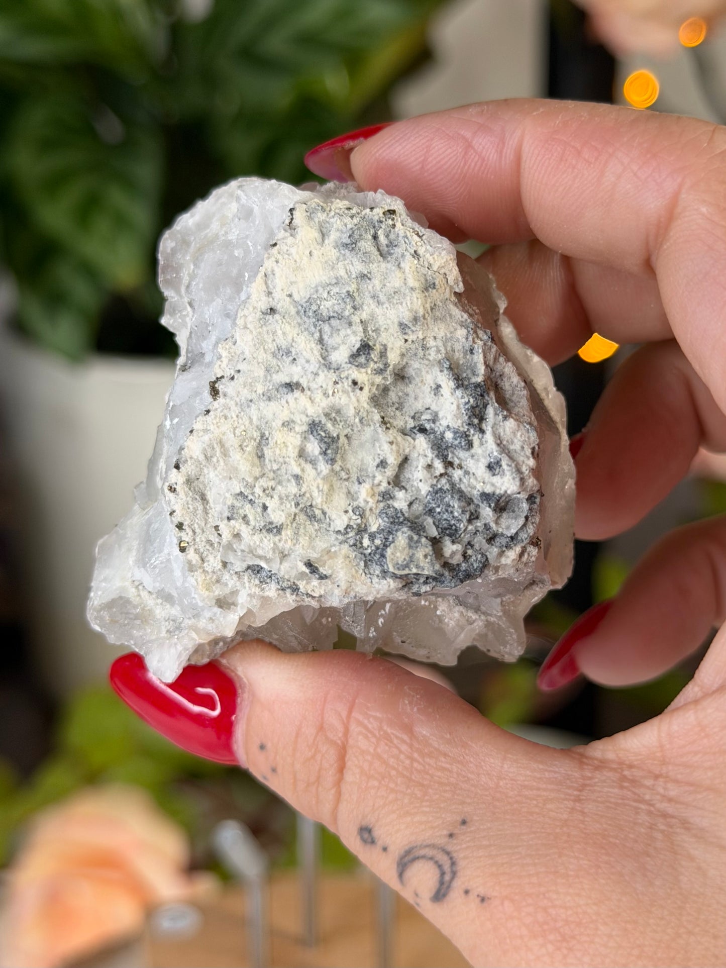 Calcite with Chalcopyrite with Stand 2 | 83g