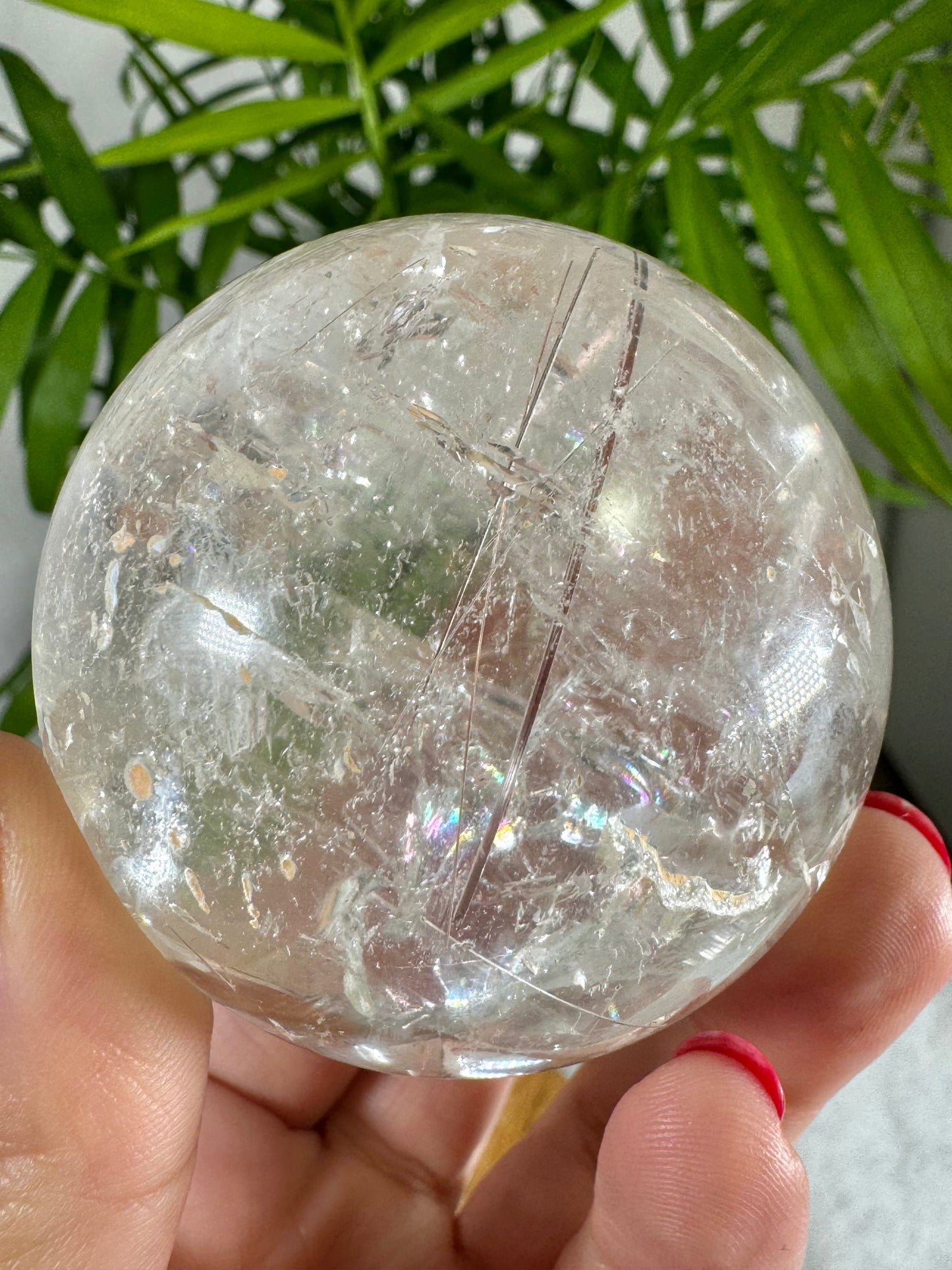 Rutile on Quartz Sphere | 245g