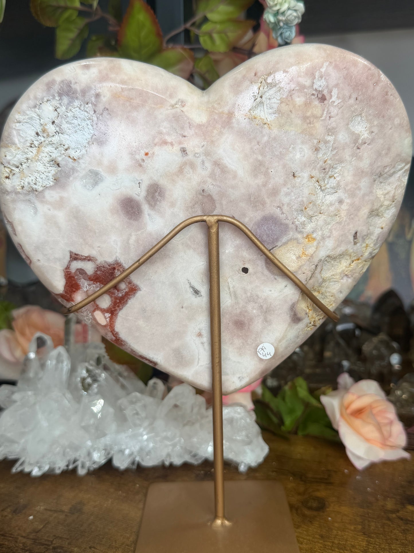Pink Amethyst Heart with Stand | 1.49kg