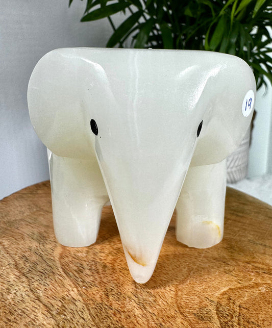 Onyx Elephant Candle Holder | 445g