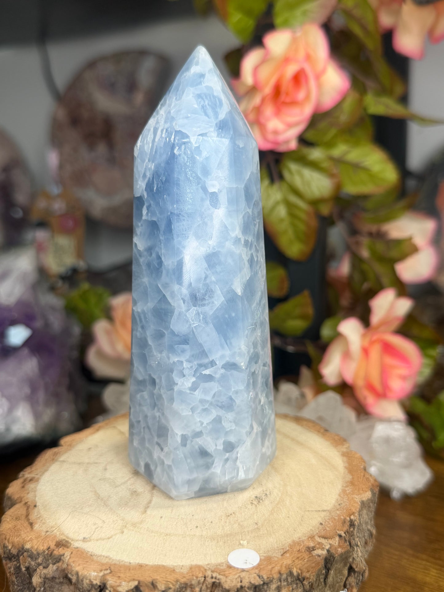 Blue Calcite Tower | 383g