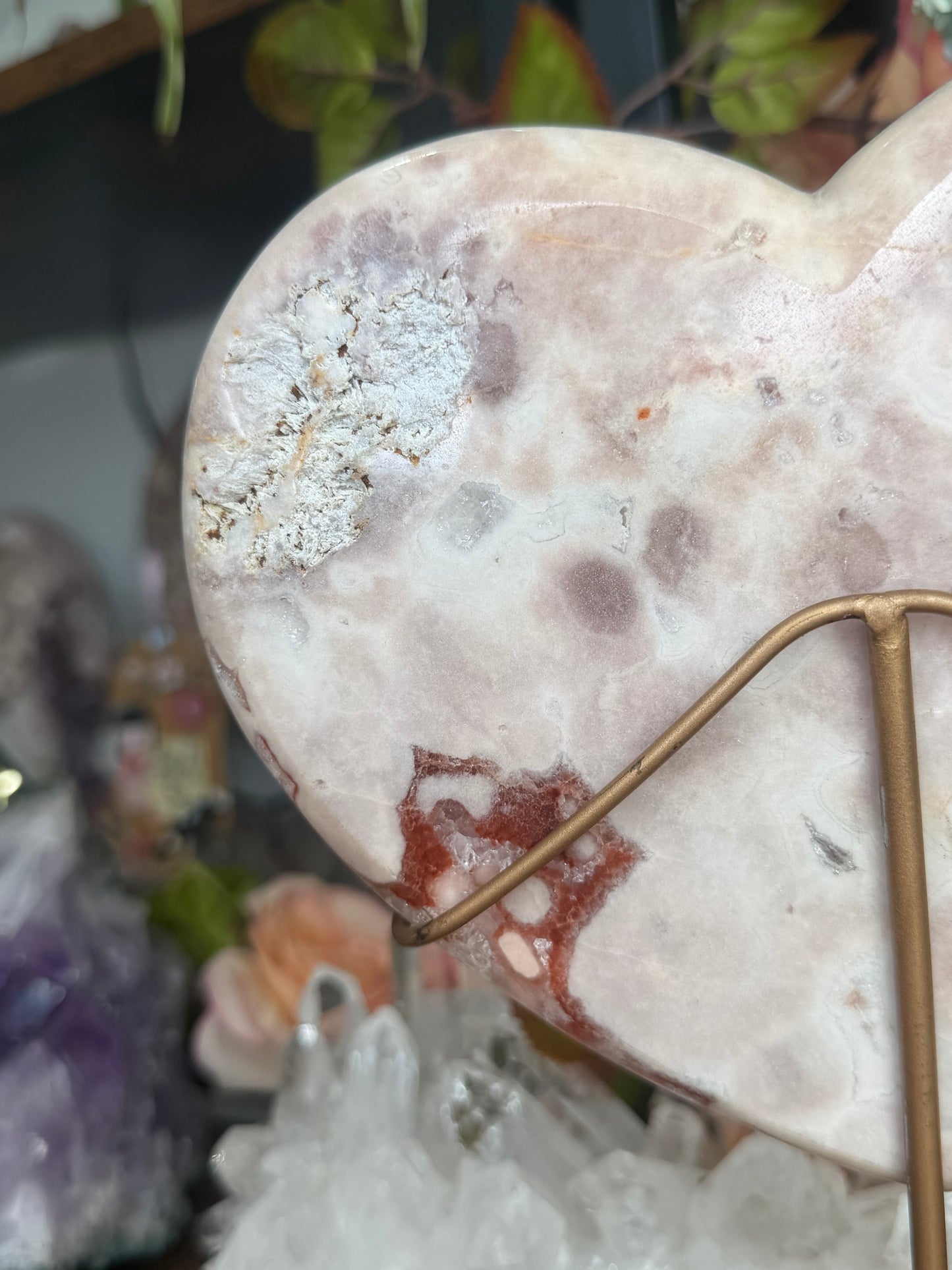 Pink Amethyst Heart with Stand | 1.49kg