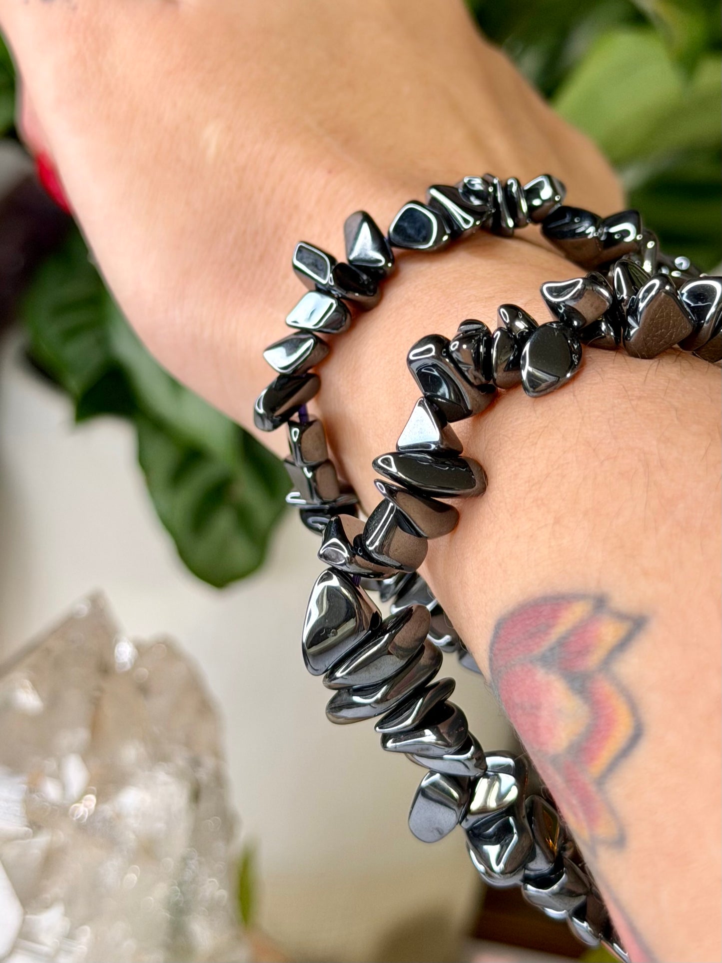 Elasticated Hematite Bracelet