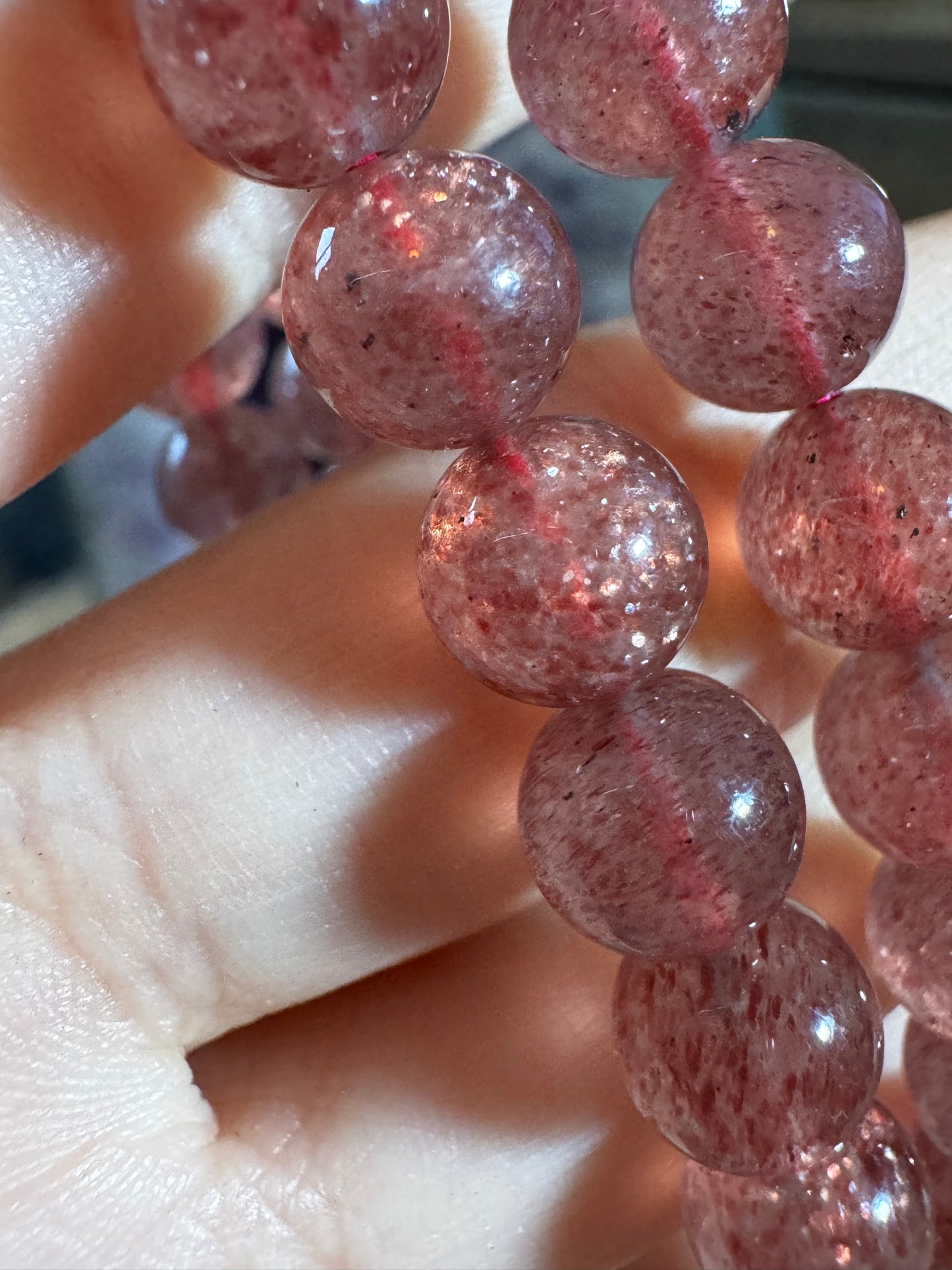 Strawberry Quartz Bracelet | 8.5 mm