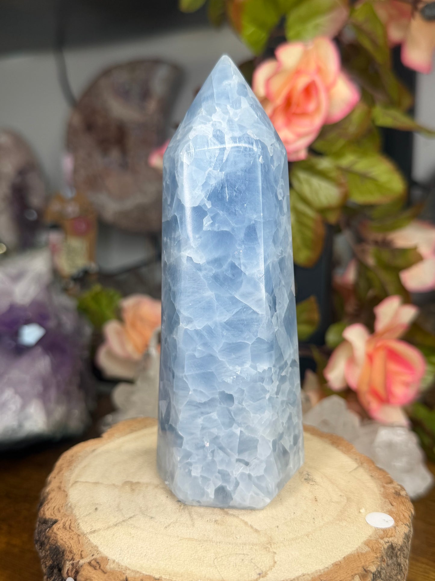 Blue Calcite Tower | 383g