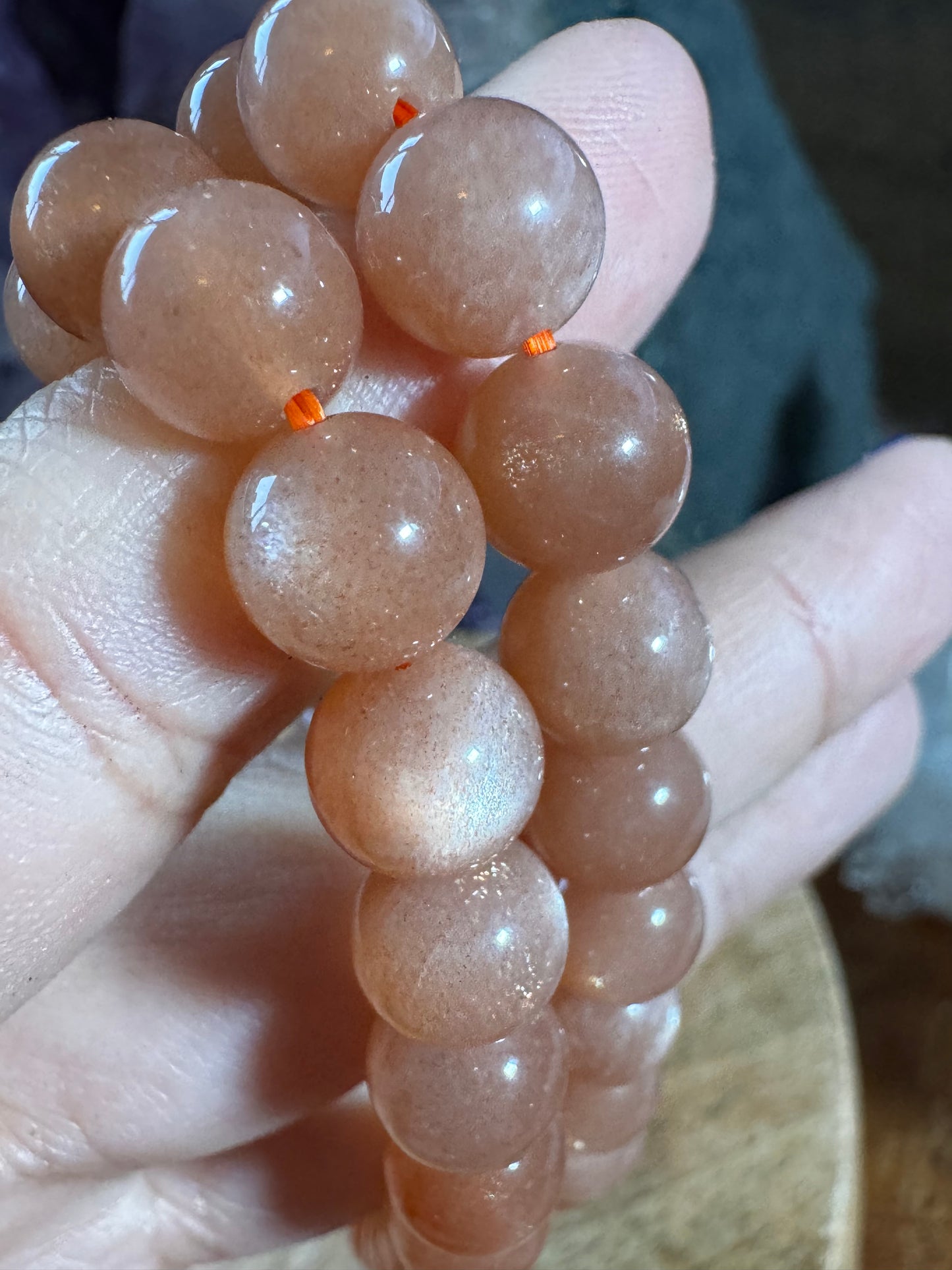 Peach Sunstone Bracelet | 8mm