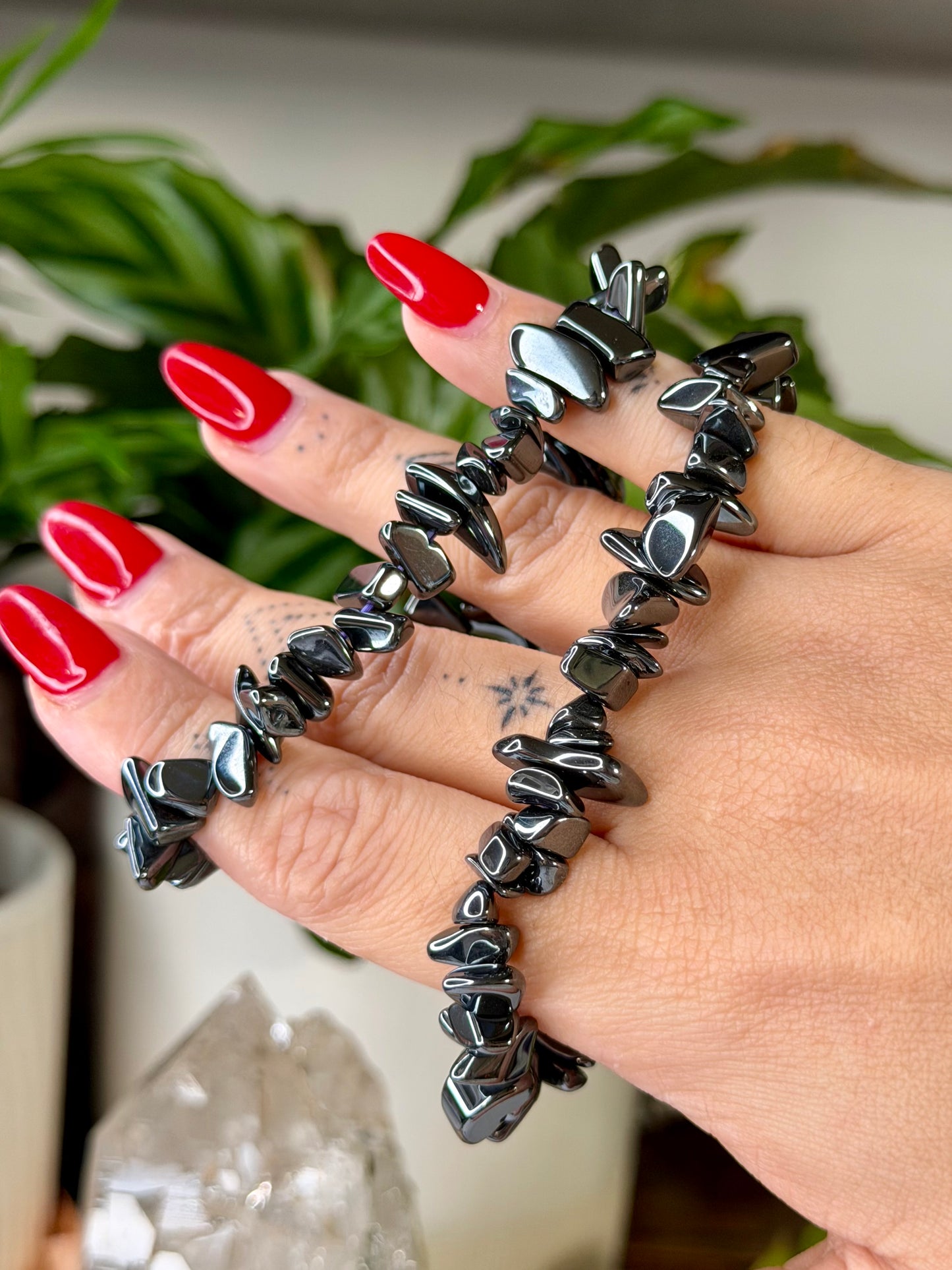 Elasticated Hematite Bracelet