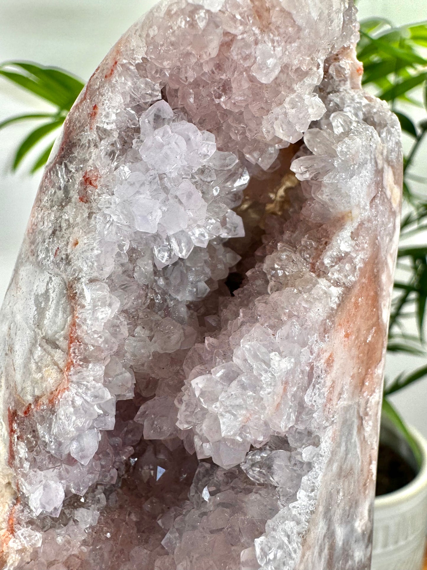 Pink Amethyst Free Form (half natural, half polished) | 345g