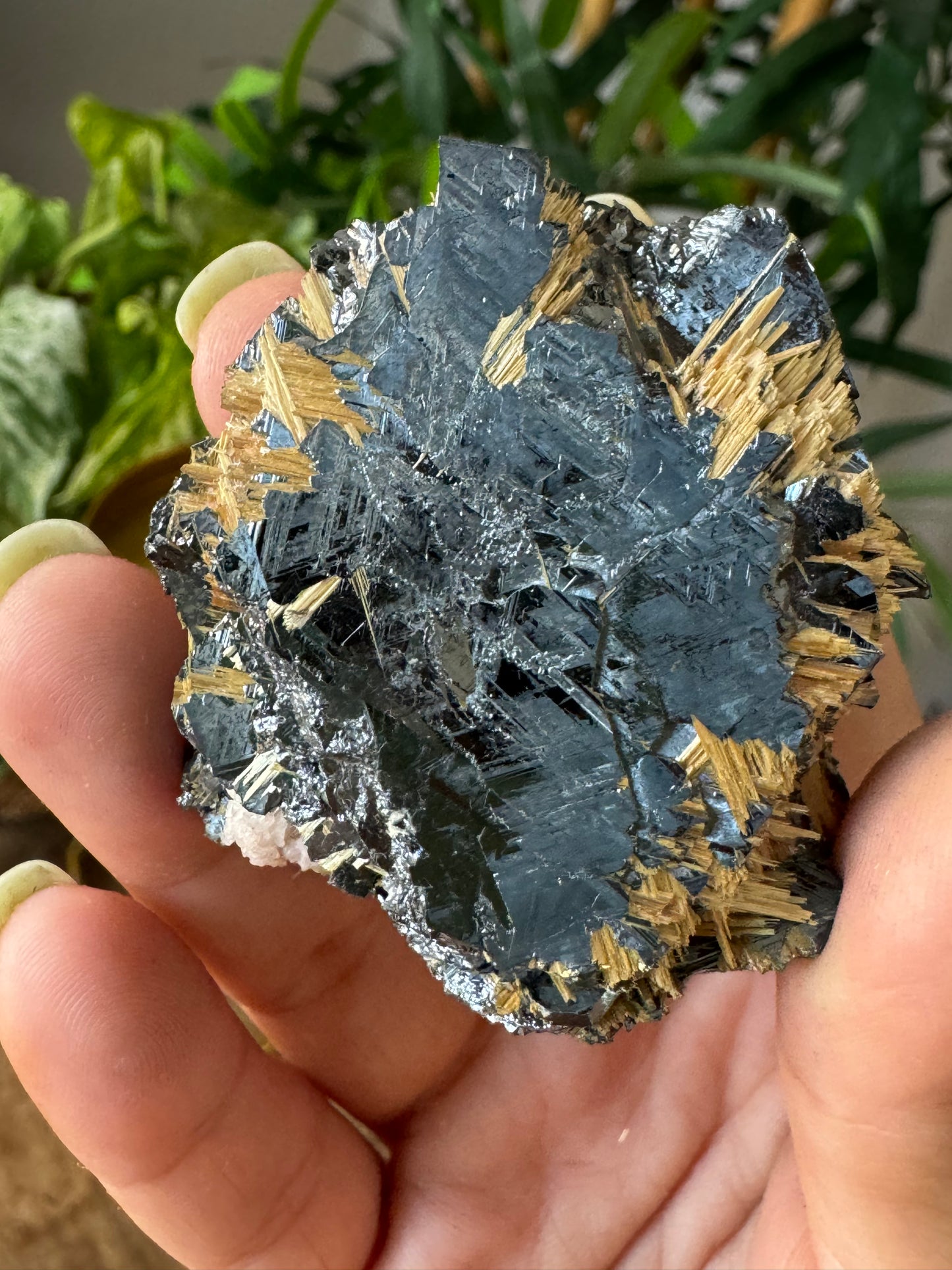 Unique Hematite  with Rutile & Albite