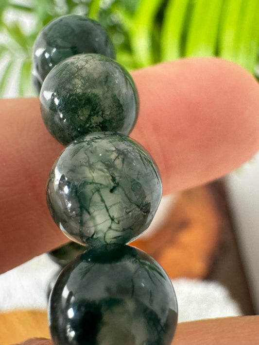 Moss Agate Bracelet |8.4 mm