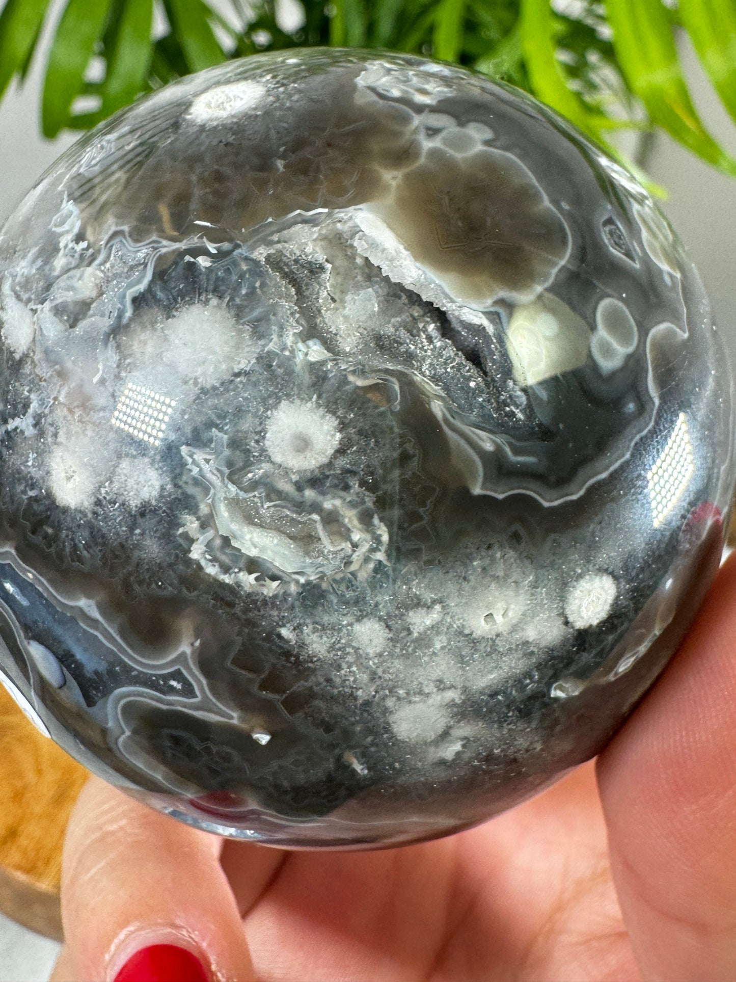 Black Agate Sphere | 440g