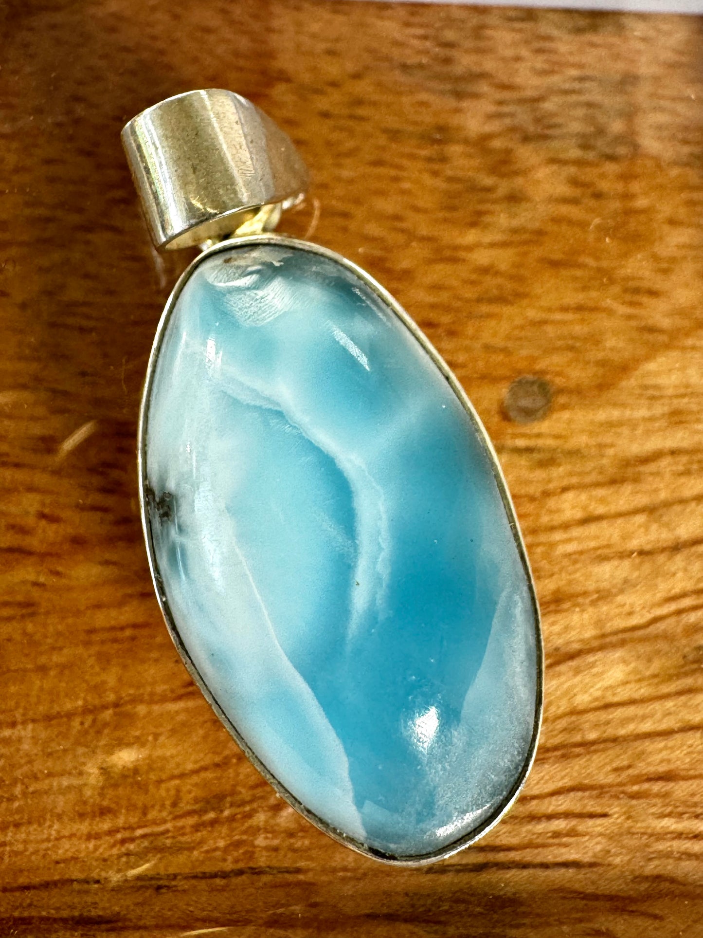 925 Silver Larimar Pendant | 9g