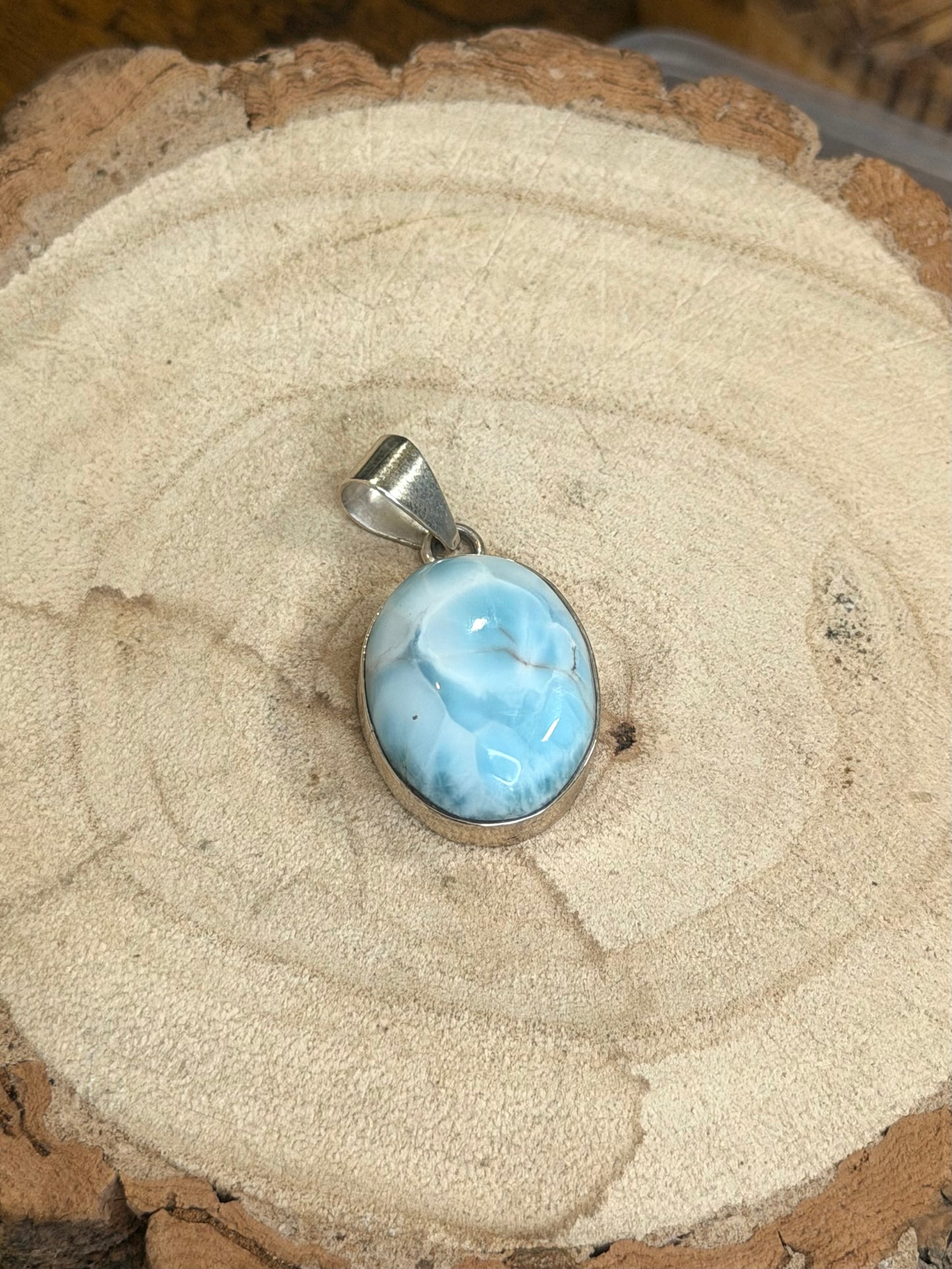 Silver 925 Larimar Pendant | 10g
