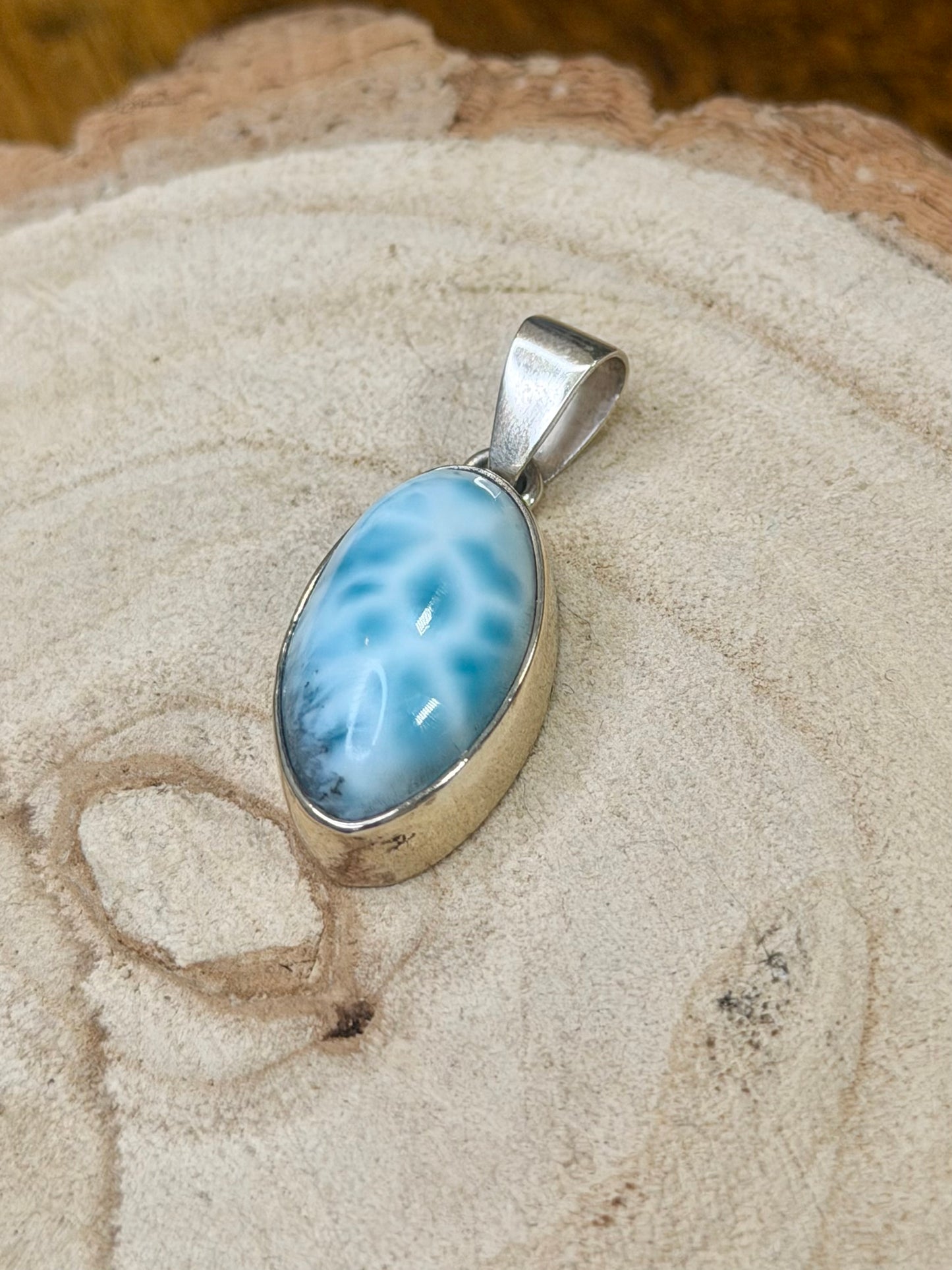 Silver 925 Larimar Pendant | 8g