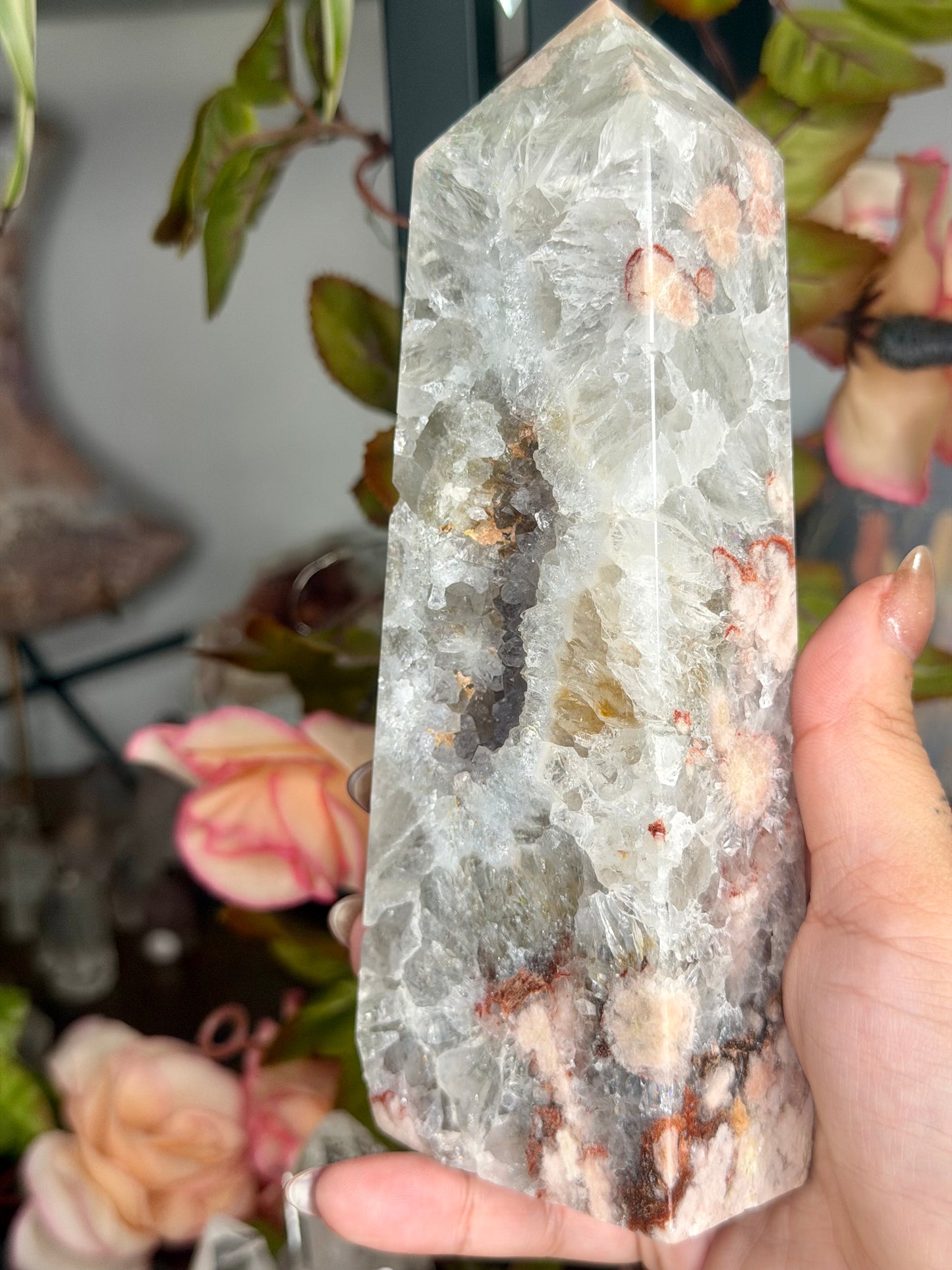 Very Special Flower Agate Tower | 604g
