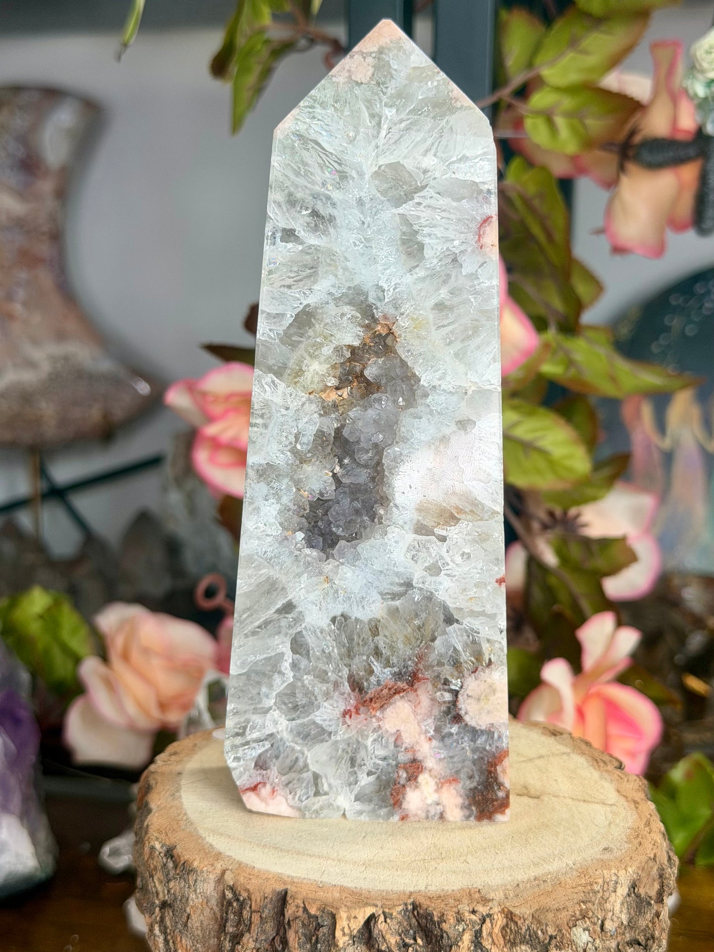 Very Special Flower Agate Tower | 604g