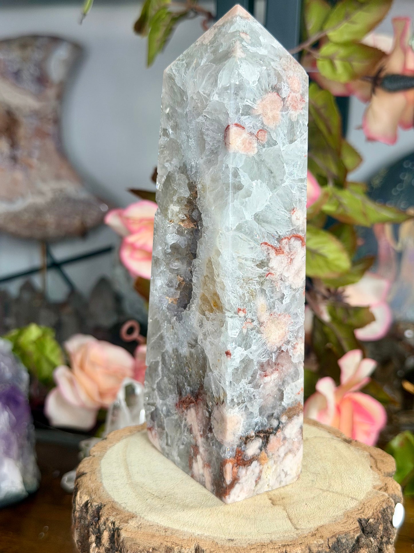 Very Special Flower Agate Tower | 604g