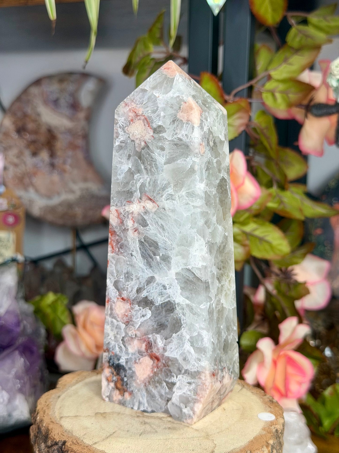 Very Special Flower Agate Tower | 604g