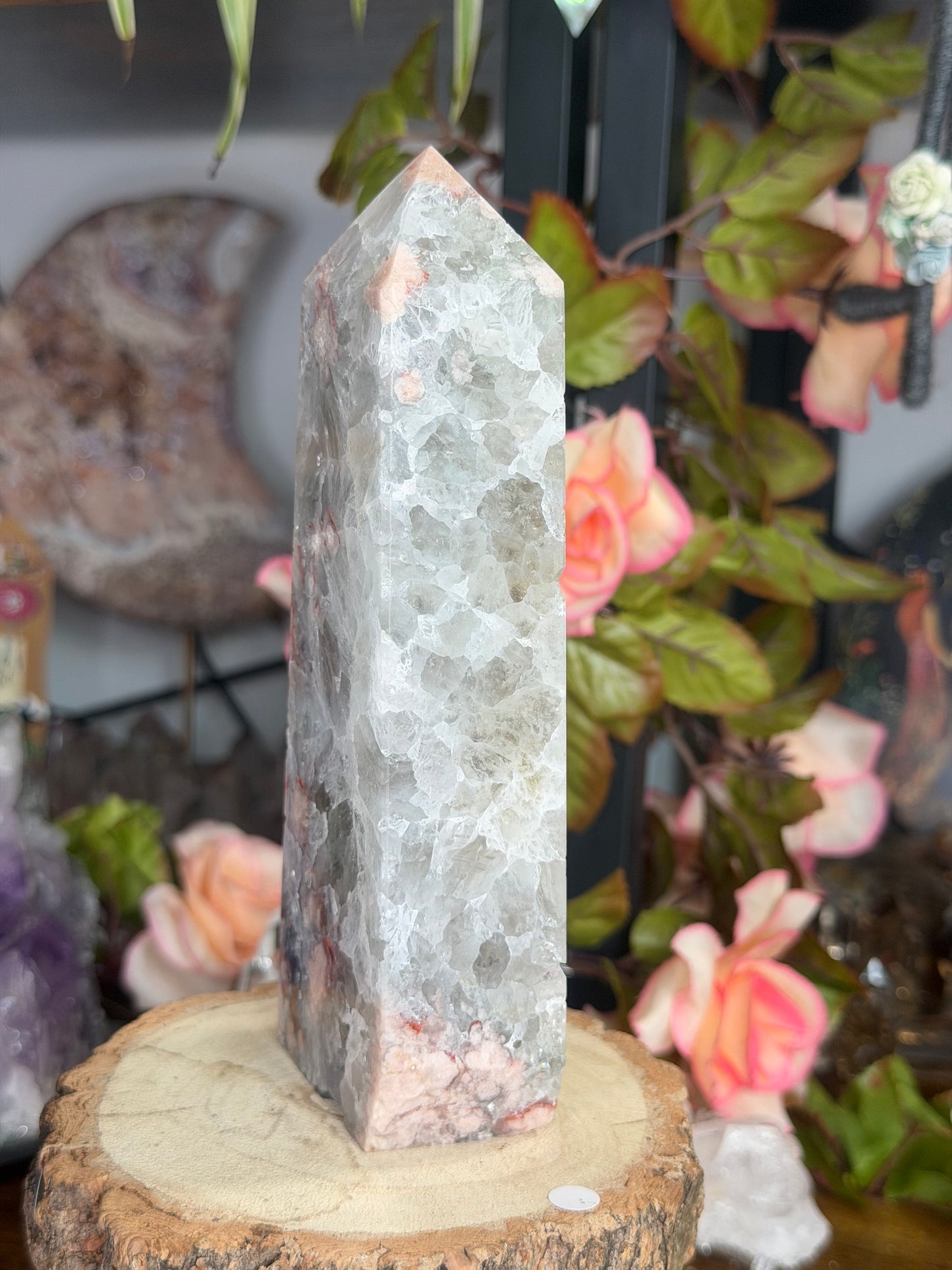Very Special Flower Agate Tower | 604g